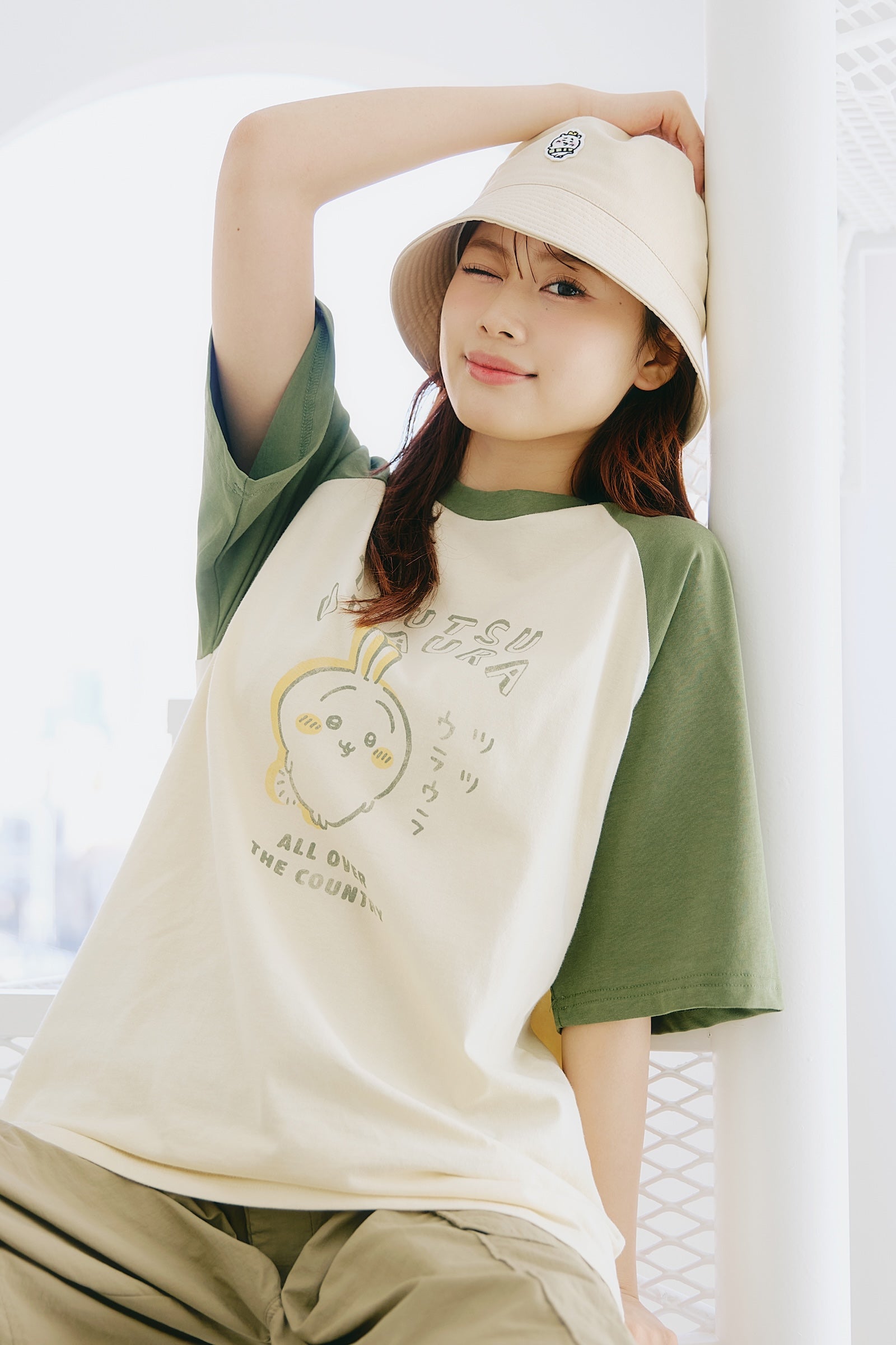 ちいかわ ラグランTシャツ ツツウラウラ ナチュラル