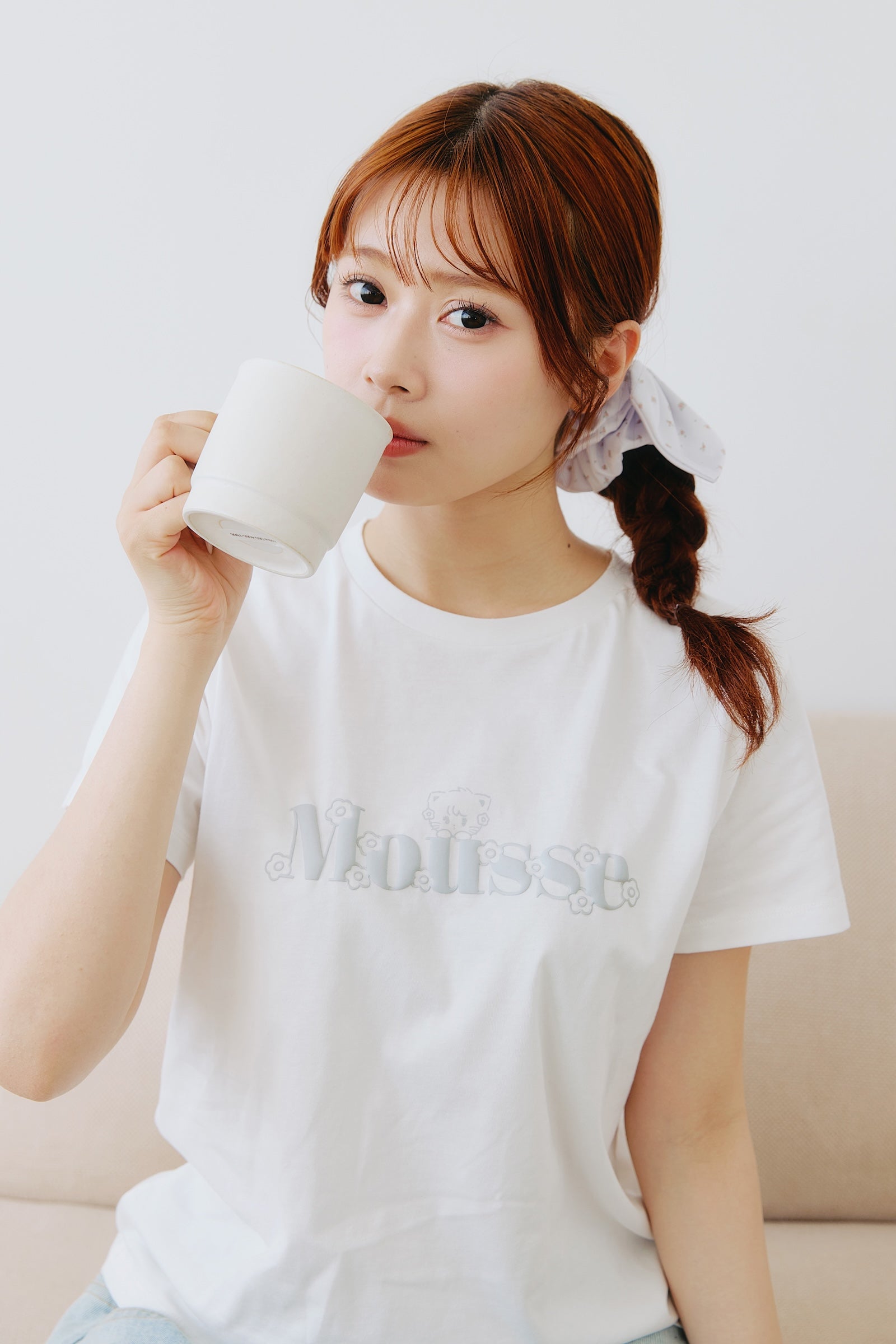 Lil ala mode Tシャツ Bloom ムース ホワイト