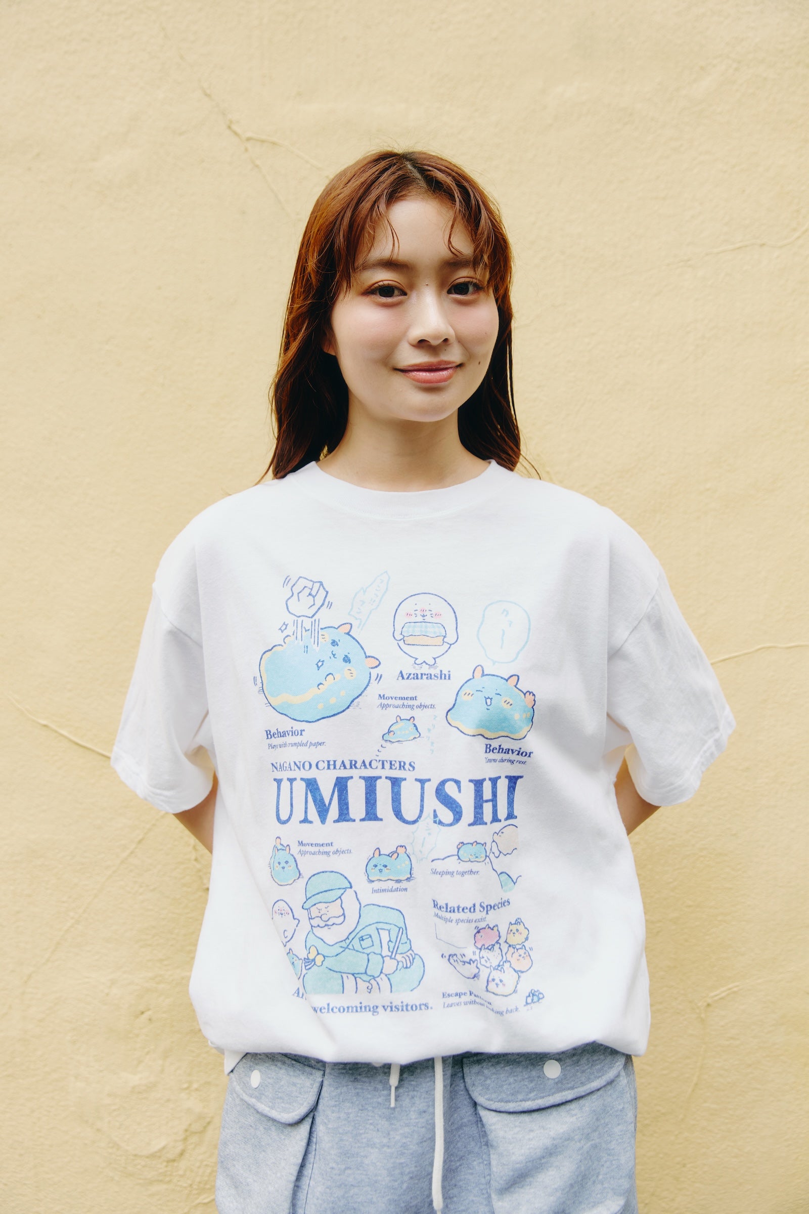 ナガノキャラクターズ Tシャツ ウミウシ オフ