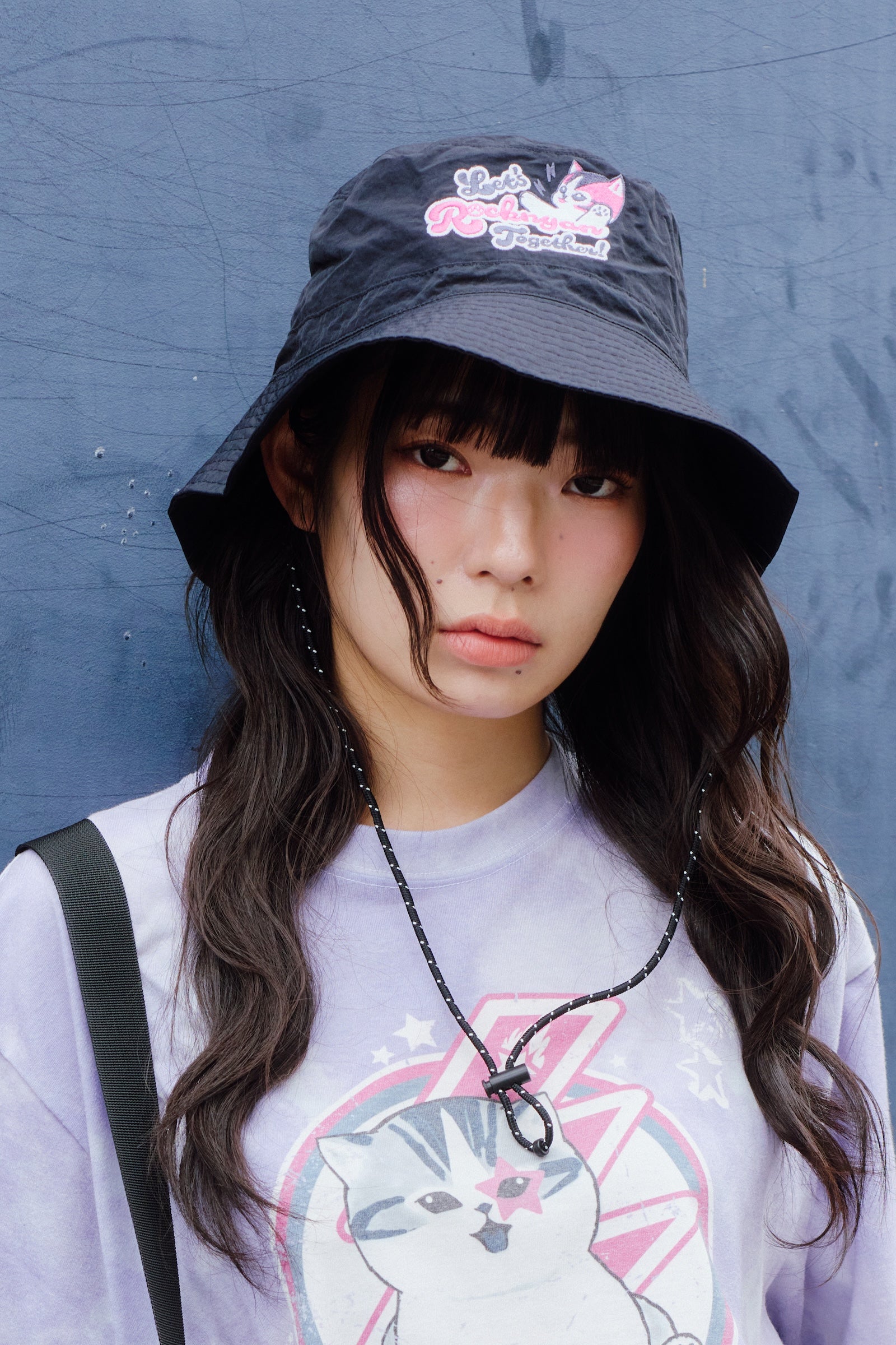 mofusand ナイロンハット Let’s Rocknyan Together ブラック