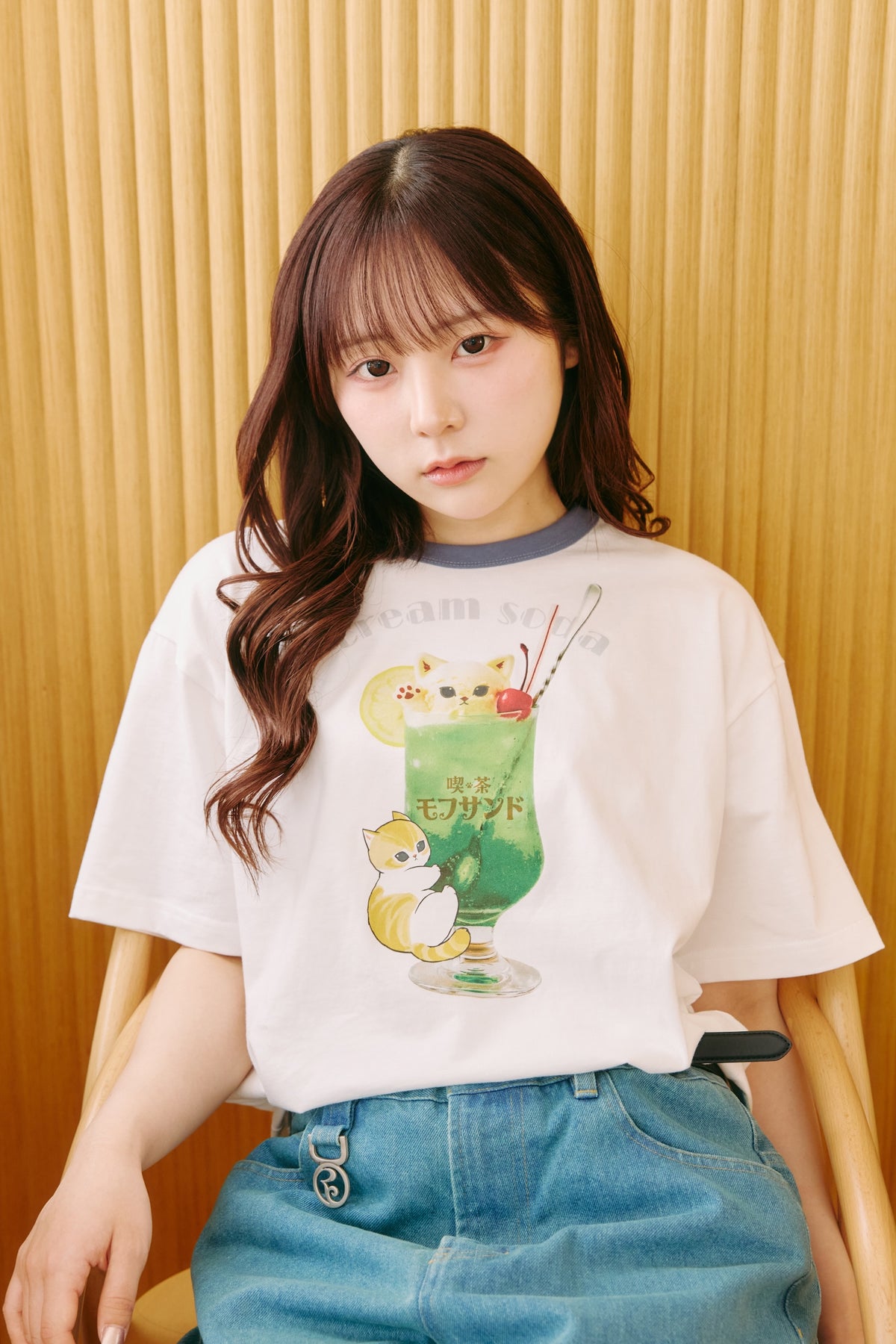 mofusand Tシャツ クリームソーダ ホワイト
