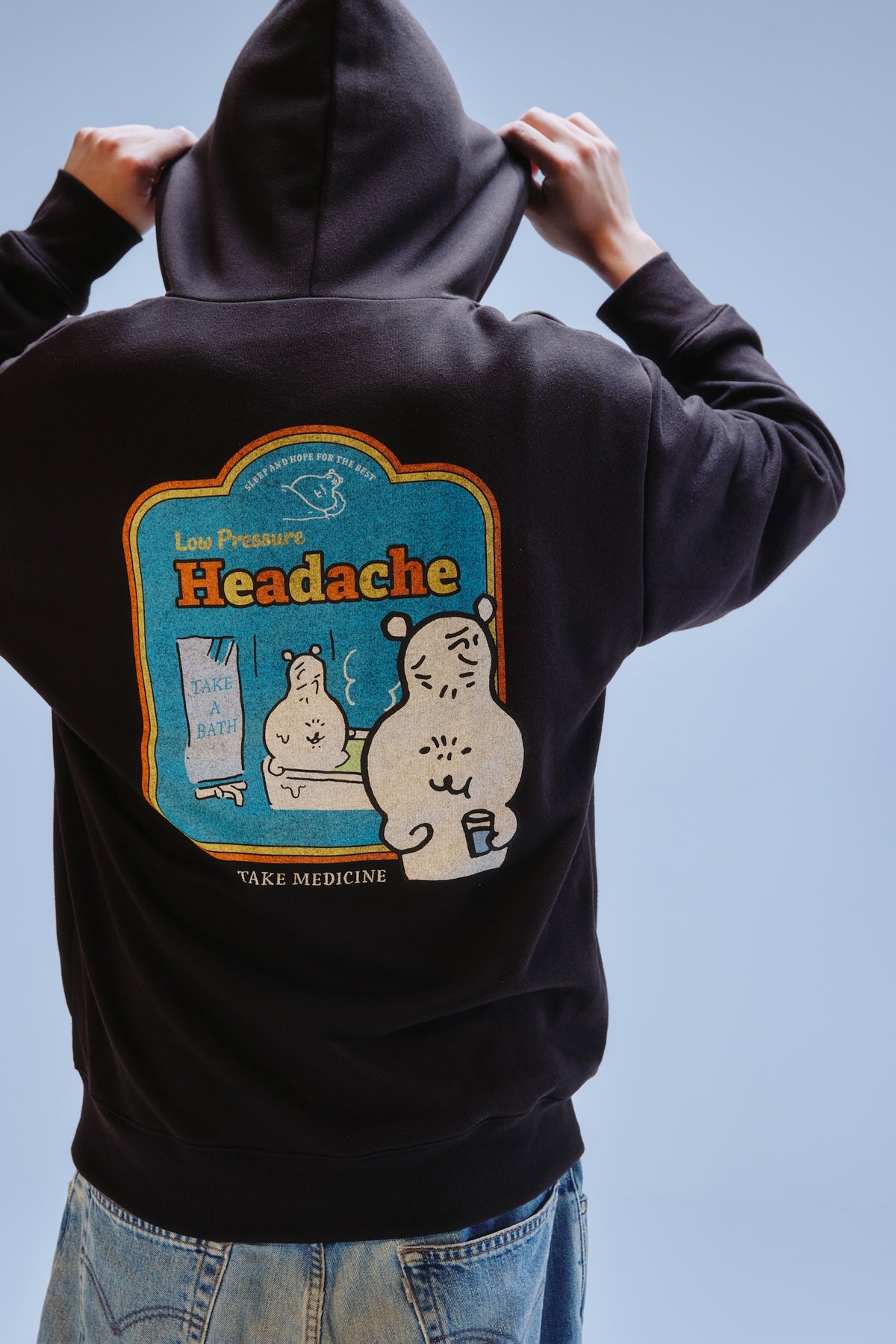 ナガノキャラクターズ ジップパーカー 気圧が スミクロ