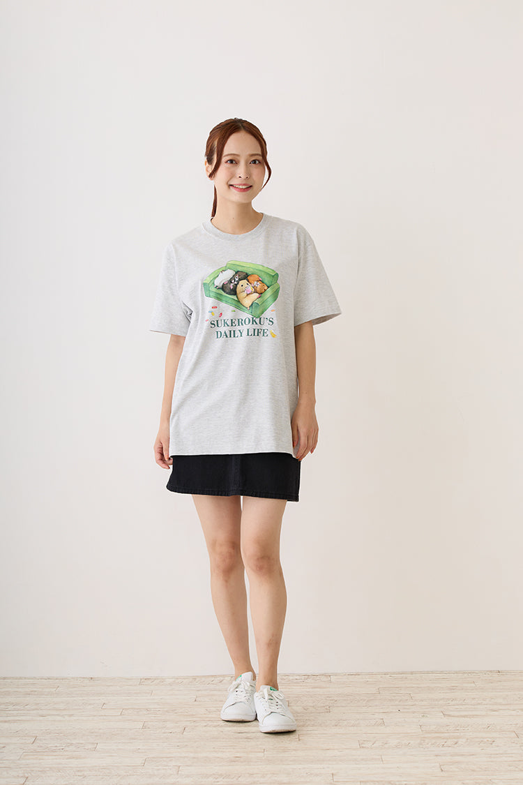 助六の日常 Tシャツ ぎゅうぎゅう アッシュ