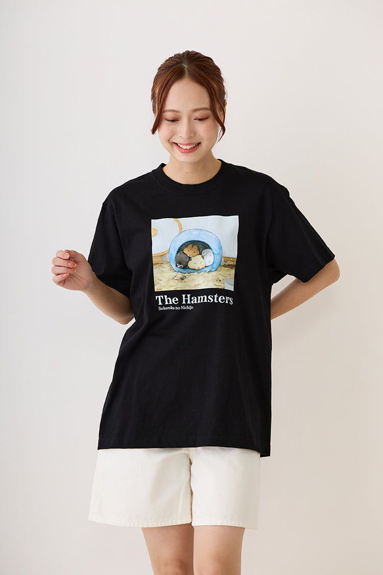 助六の日常 Tシャツ ハムスター達 ブラックのページ