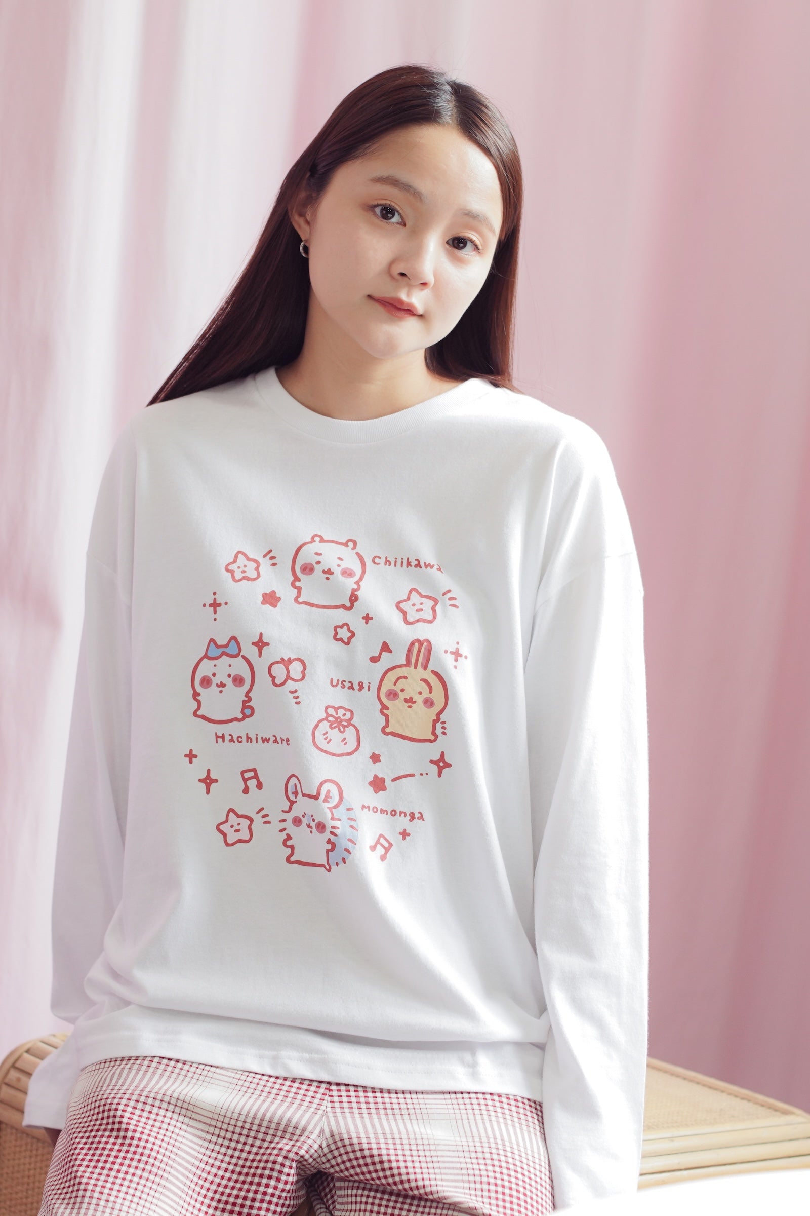 ちいかわ 長袖Tシャツ 小さいの ホワイト