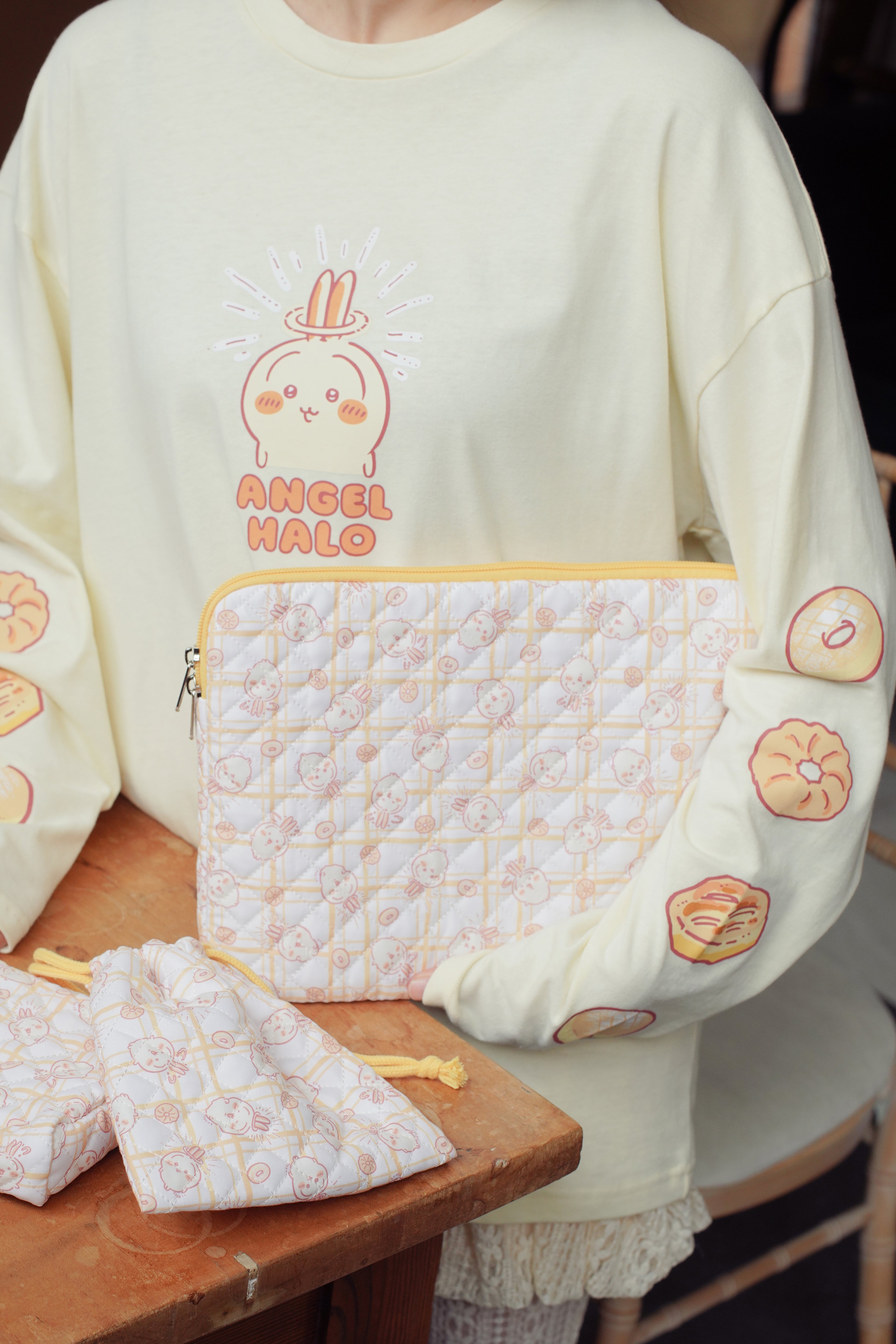 【2BUY10%OFF対象商品】ちいかわ マルチケース ドーナッツ イエロー