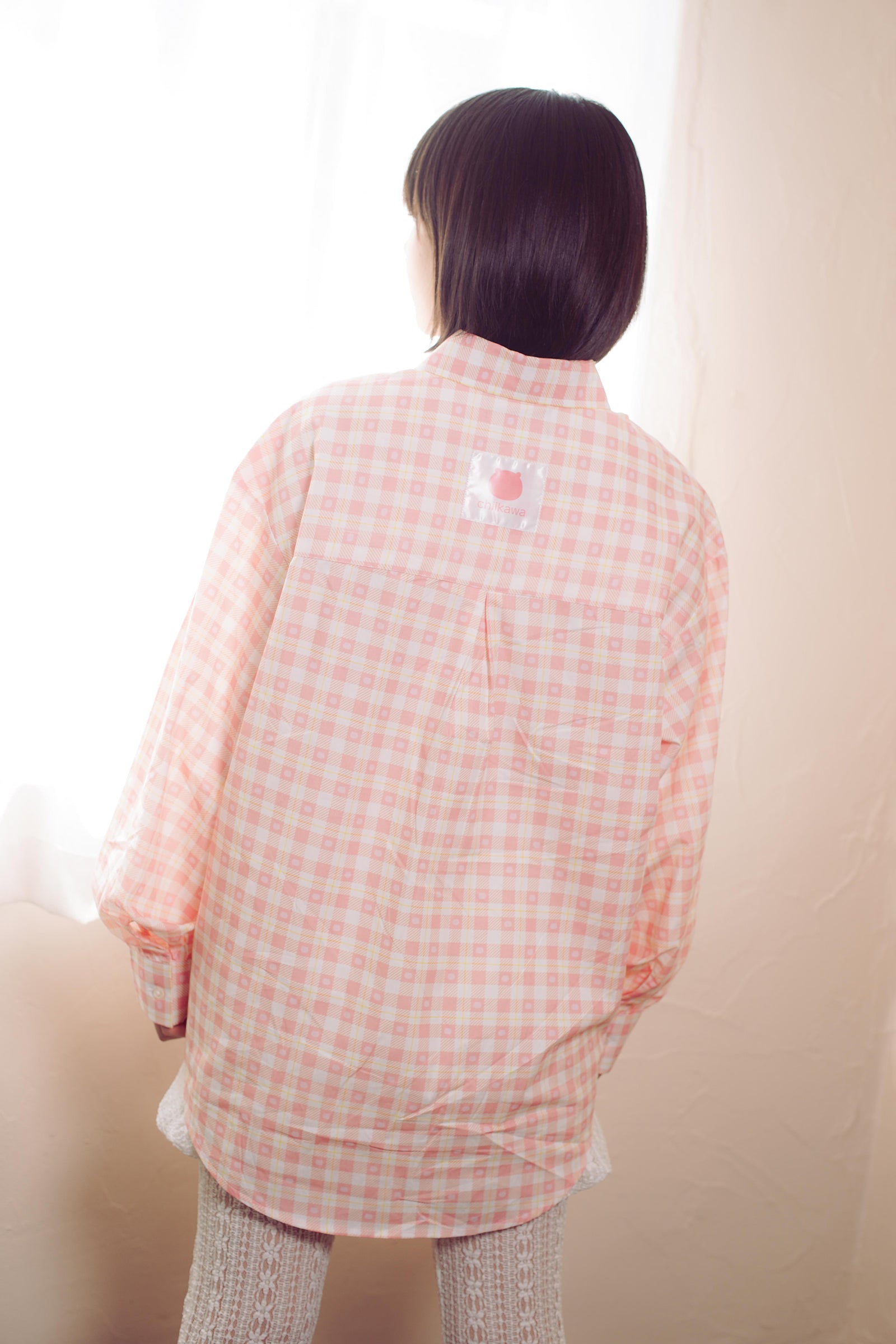 ちいかわ チェックシリーズ シャツ ちいかわ ピンク