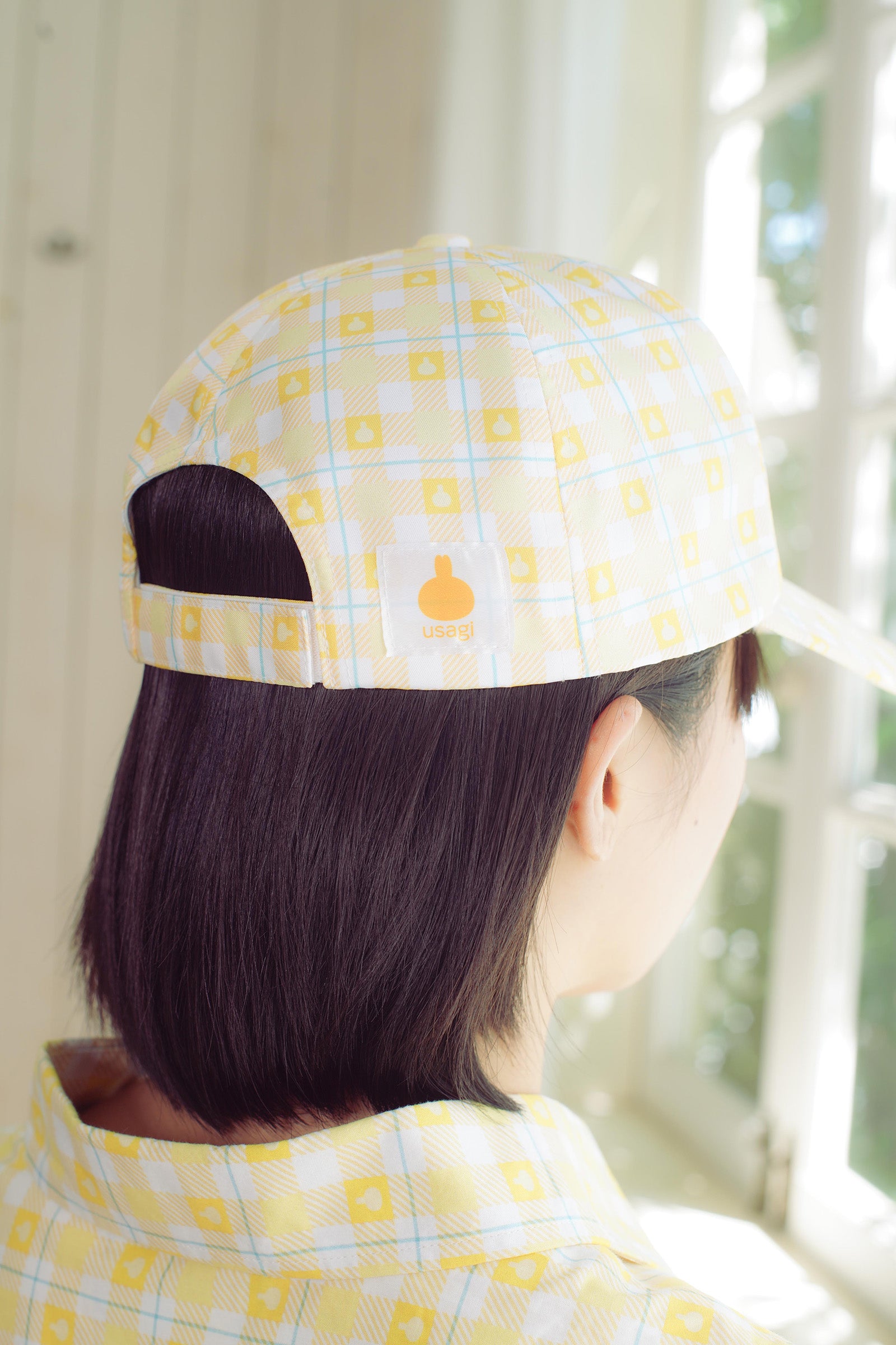 ちいかわ チェックシリーズ CAP うさぎ イエロー