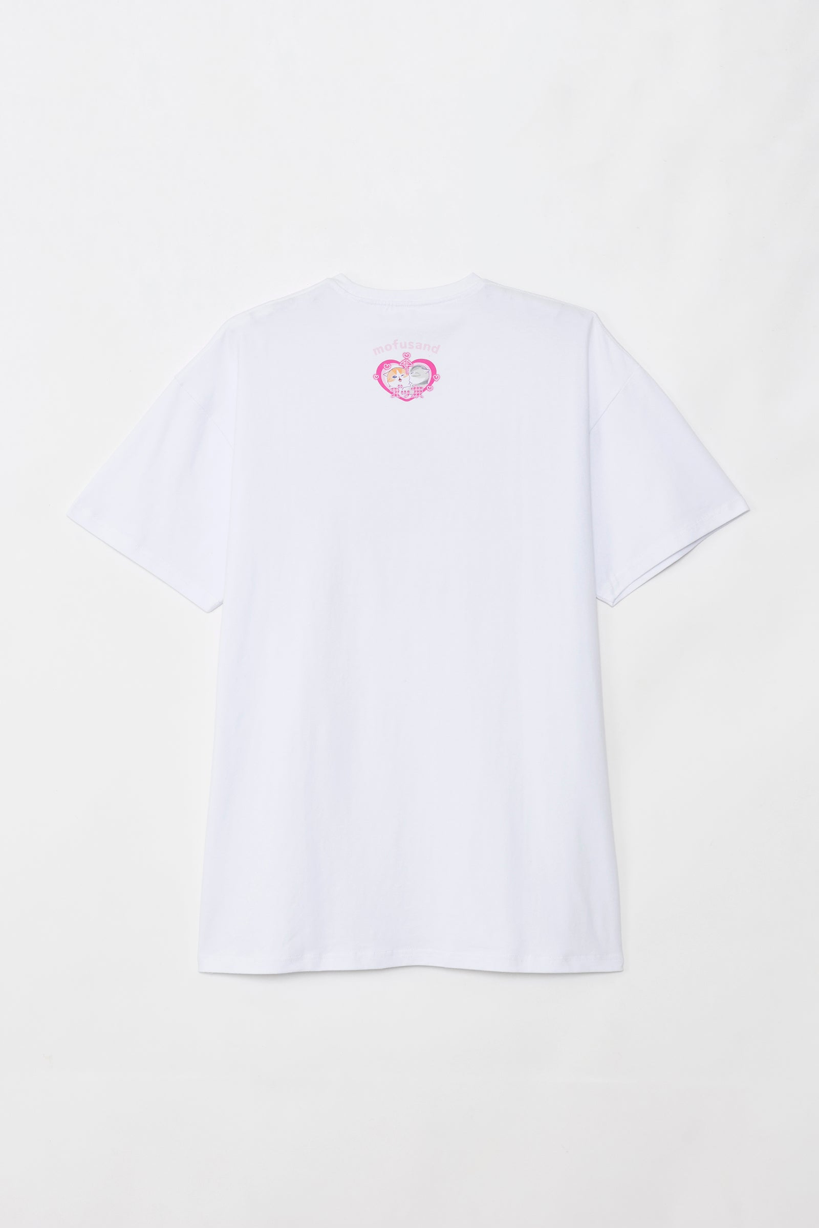 【2BUY10%OFF対象商品】mofusand Tシャツ ぎゃるにゃん IOVE CATS ホワイト