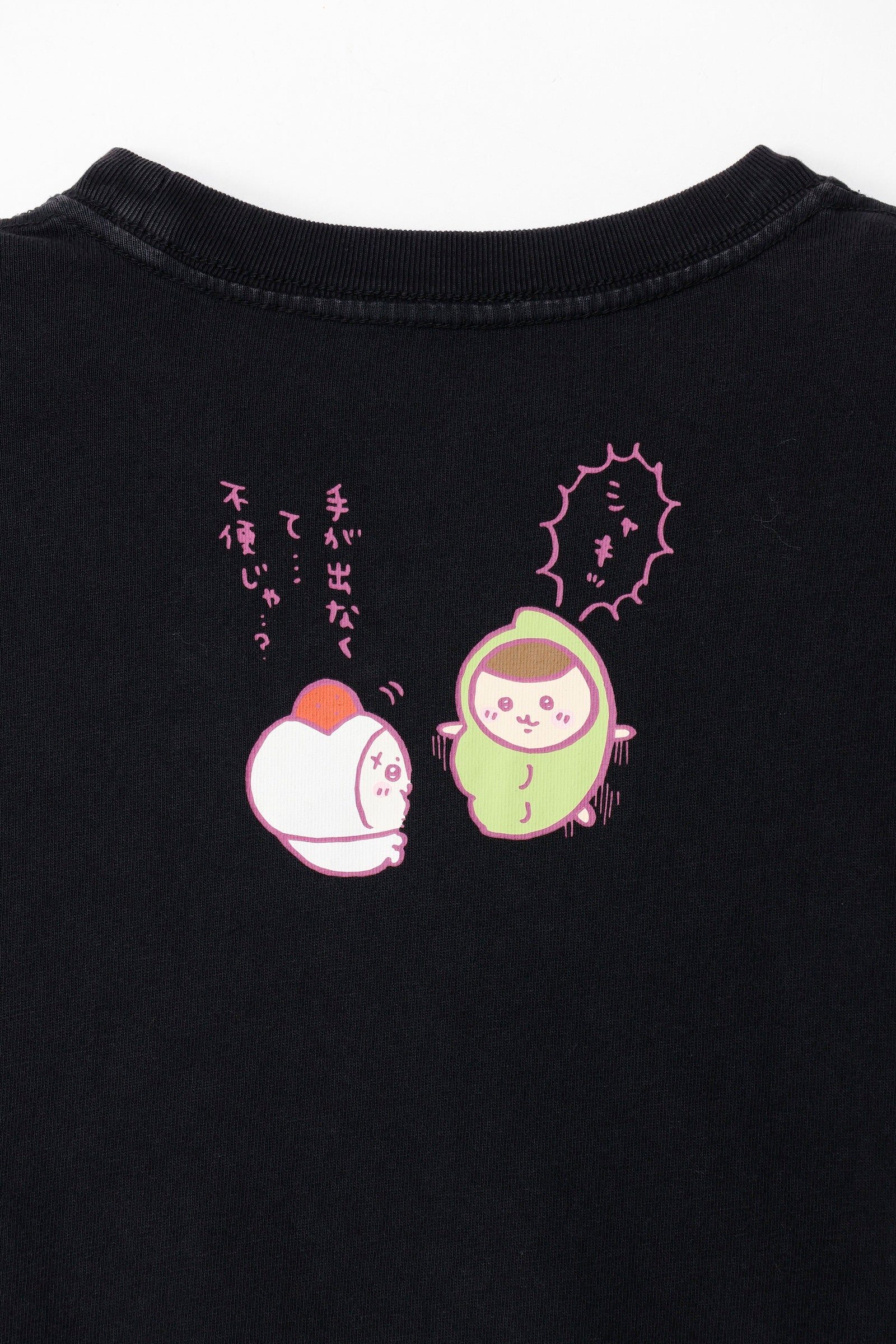 【先行販売】ちいかわ 発泡プリントTシャツ BAPHOMET GOURMET ブラック