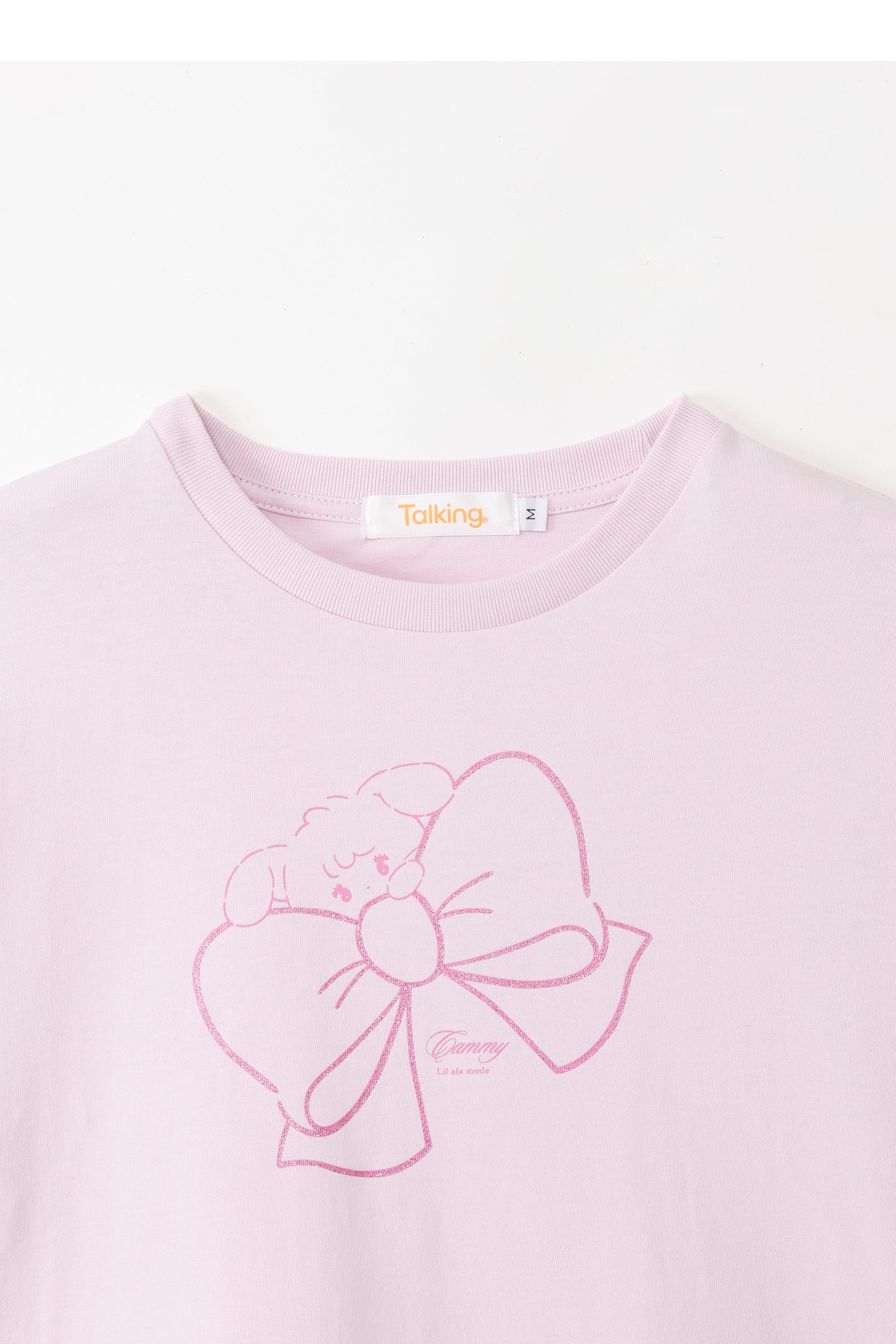 Lil ala mode Tシャツ RIBBON CAMMY ピンク