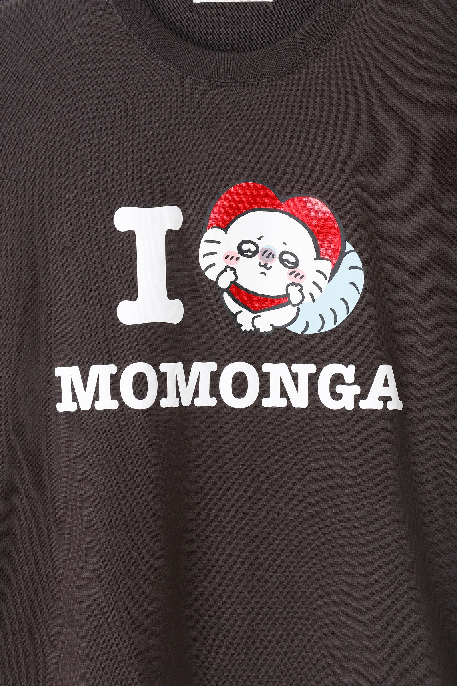 ちいかわ 長袖Tシャツ I LOVE MOMONGA スミ