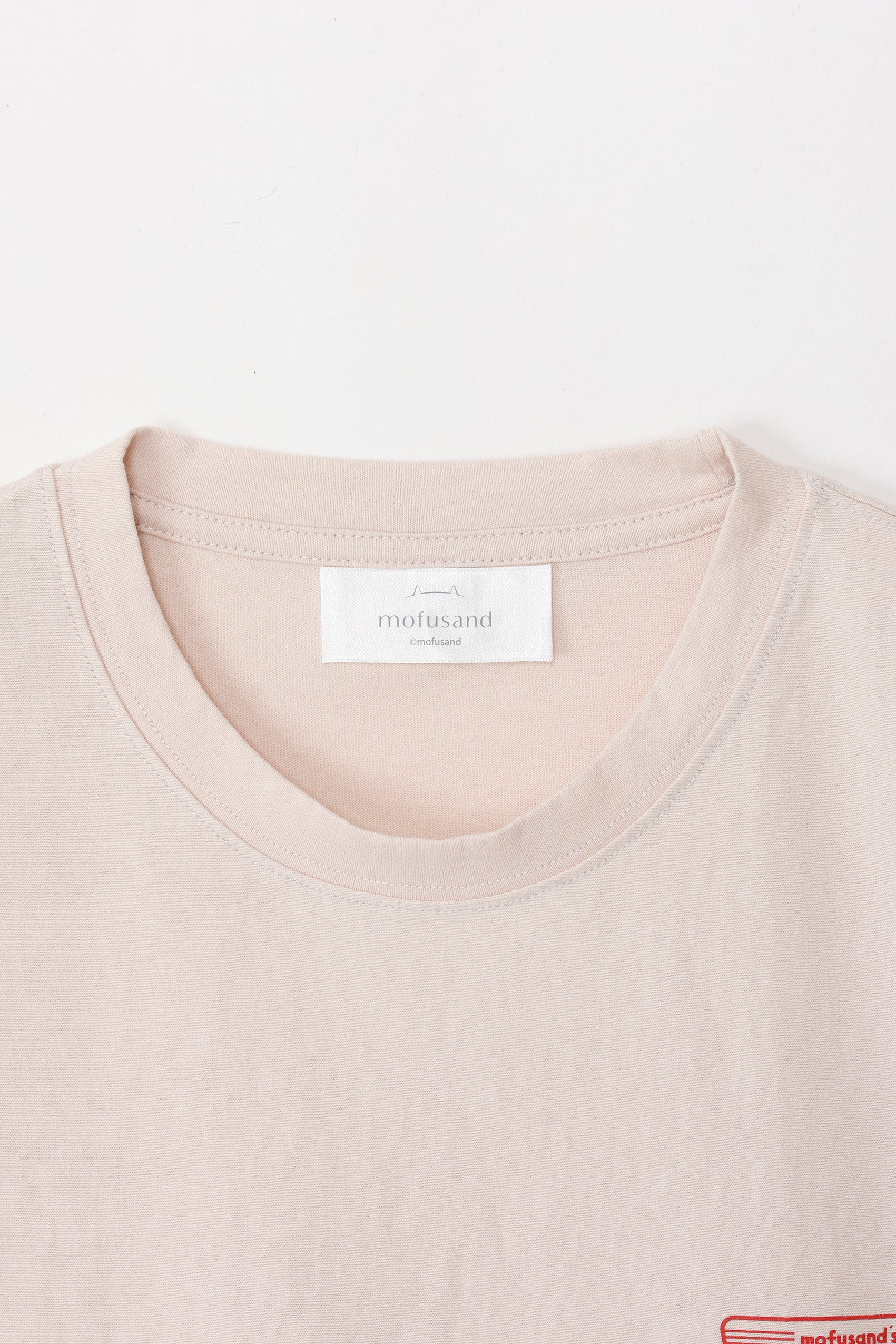 【2BUY10%OFF対象商品】mofusand Tシャツ ダイナー MENU アイボリー