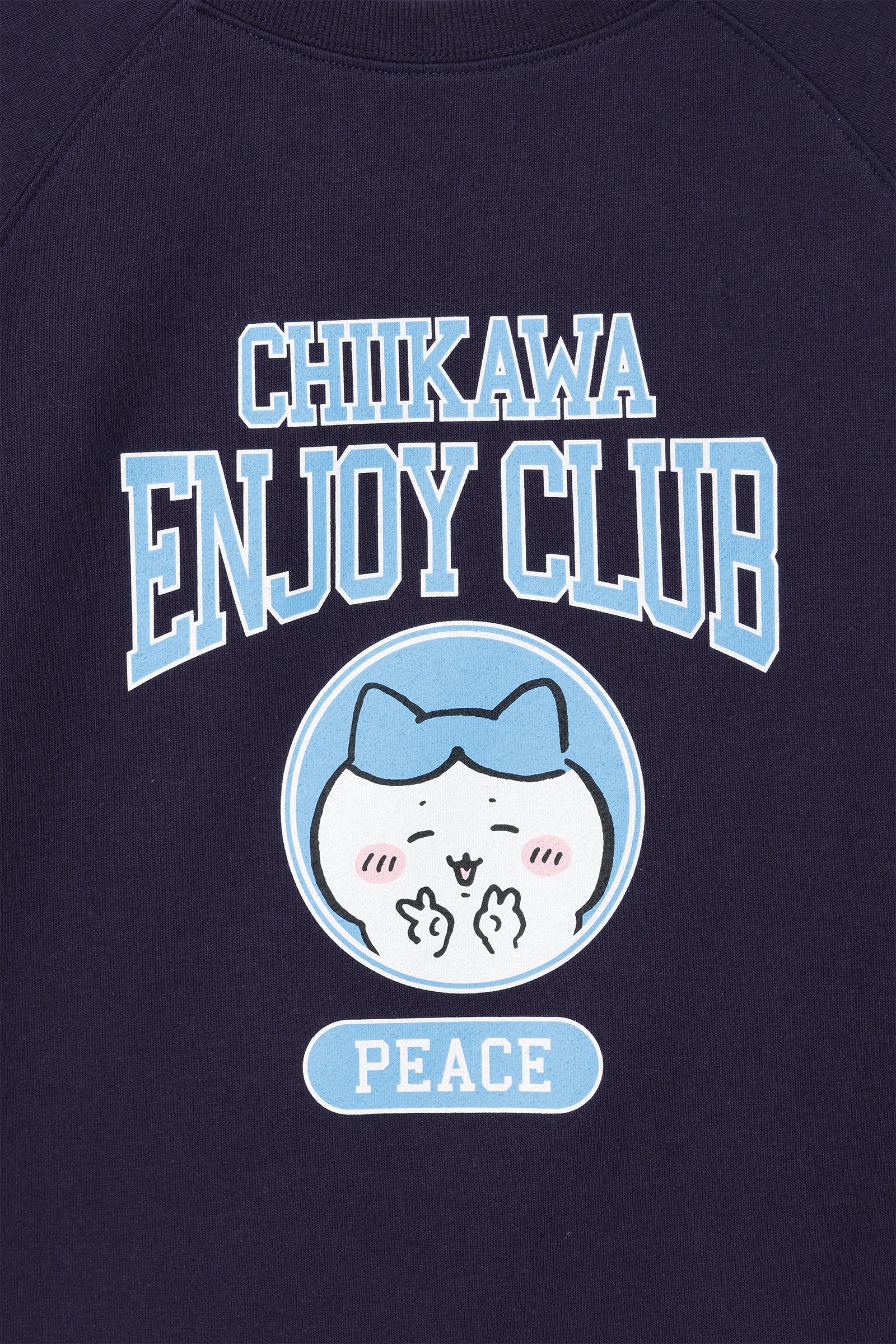 【2BUY10%OFF対象商品】ちいかわ Tシャツ ピース ハチワレ ネイビー