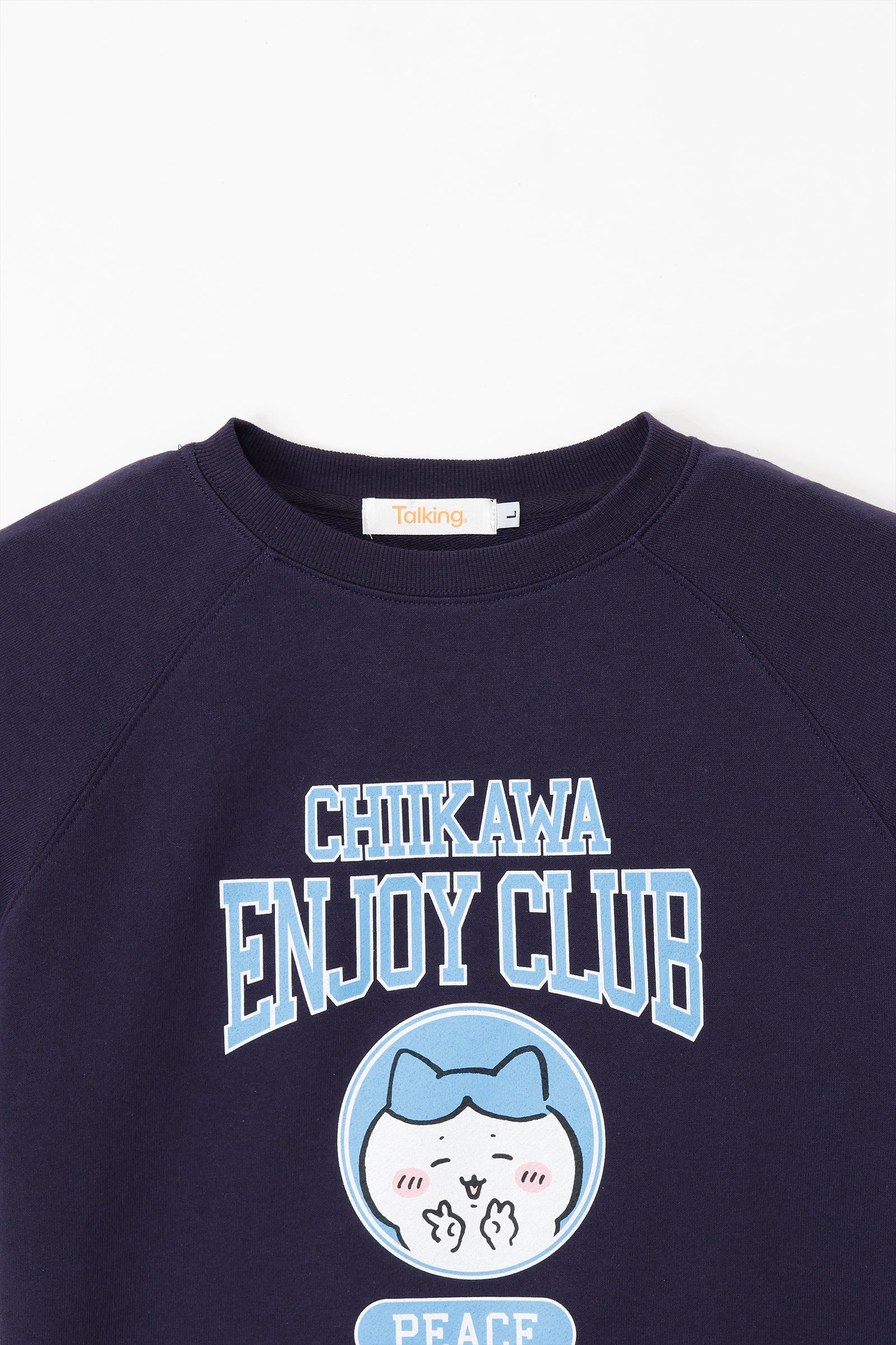 【2BUY10%OFF対象商品】ちいかわ Tシャツ ピース ハチワレ ネイビー