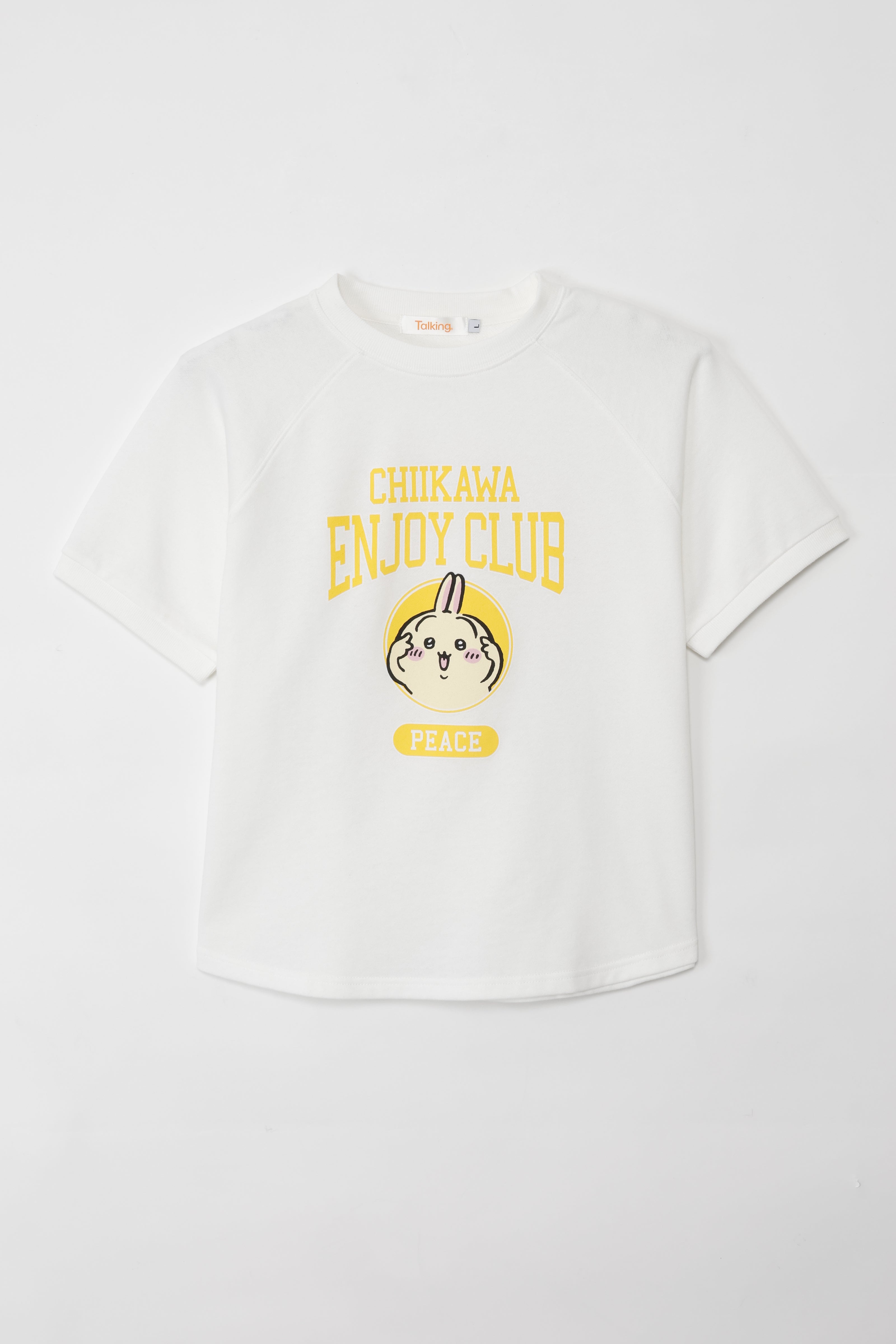【2BUY10%OFF対象商品】ちいかわ Tシャツ ピース うさぎ ホワイト