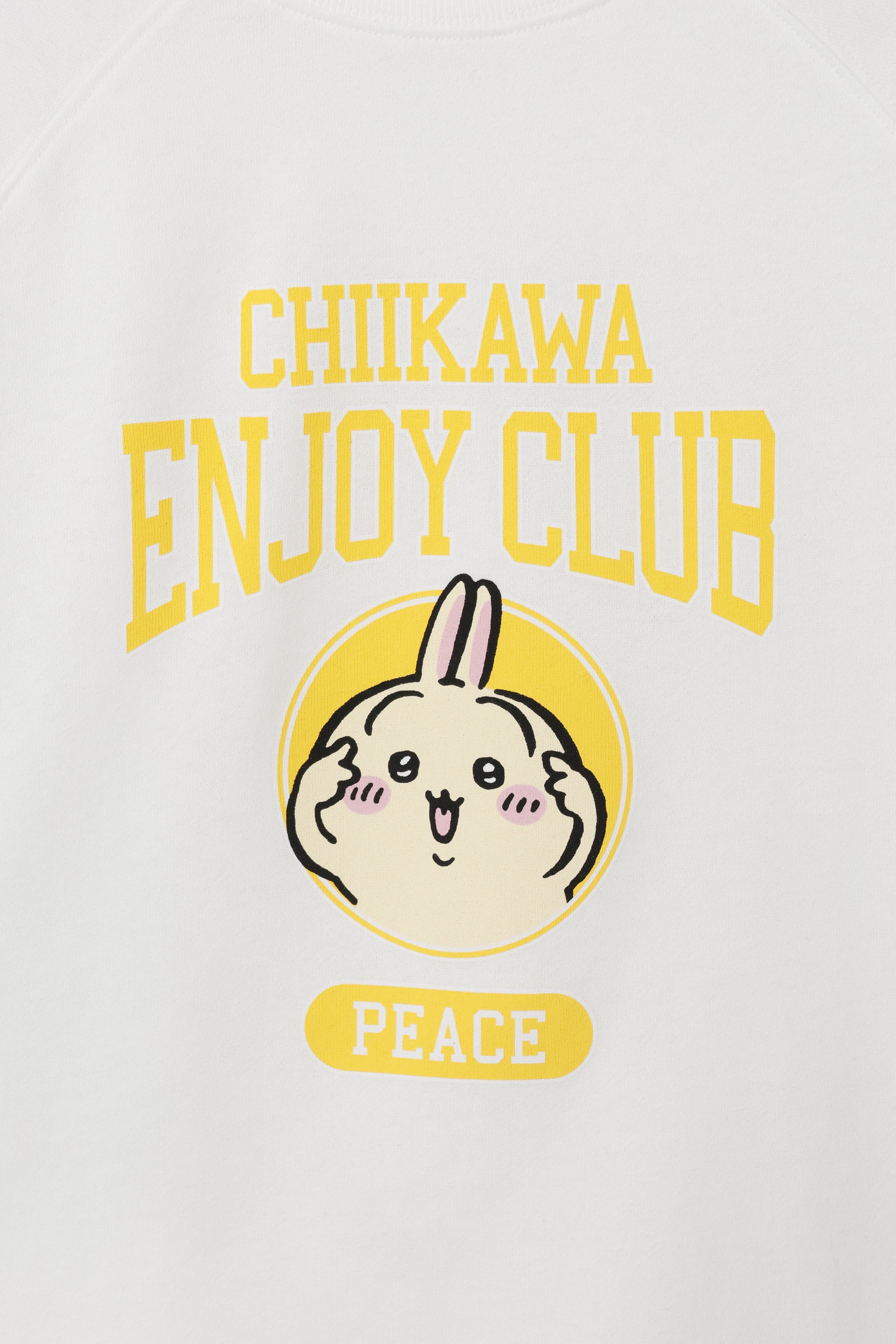 【2BUY10%OFF対象商品】ちいかわ Tシャツ ピース うさぎ ホワイト