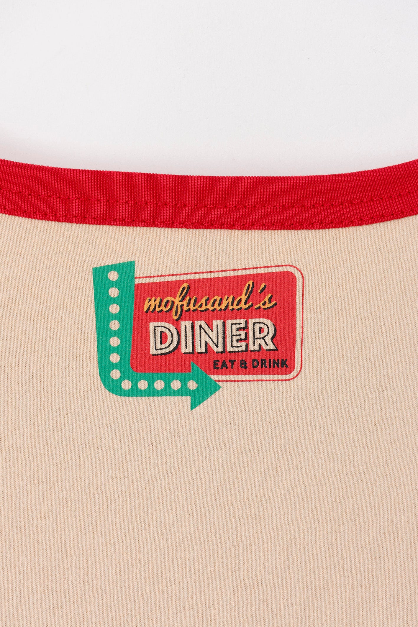 【2BUY10%OFF対象商品】mofusand Tシャツ ダイナー NYANBURGERS ブラウン