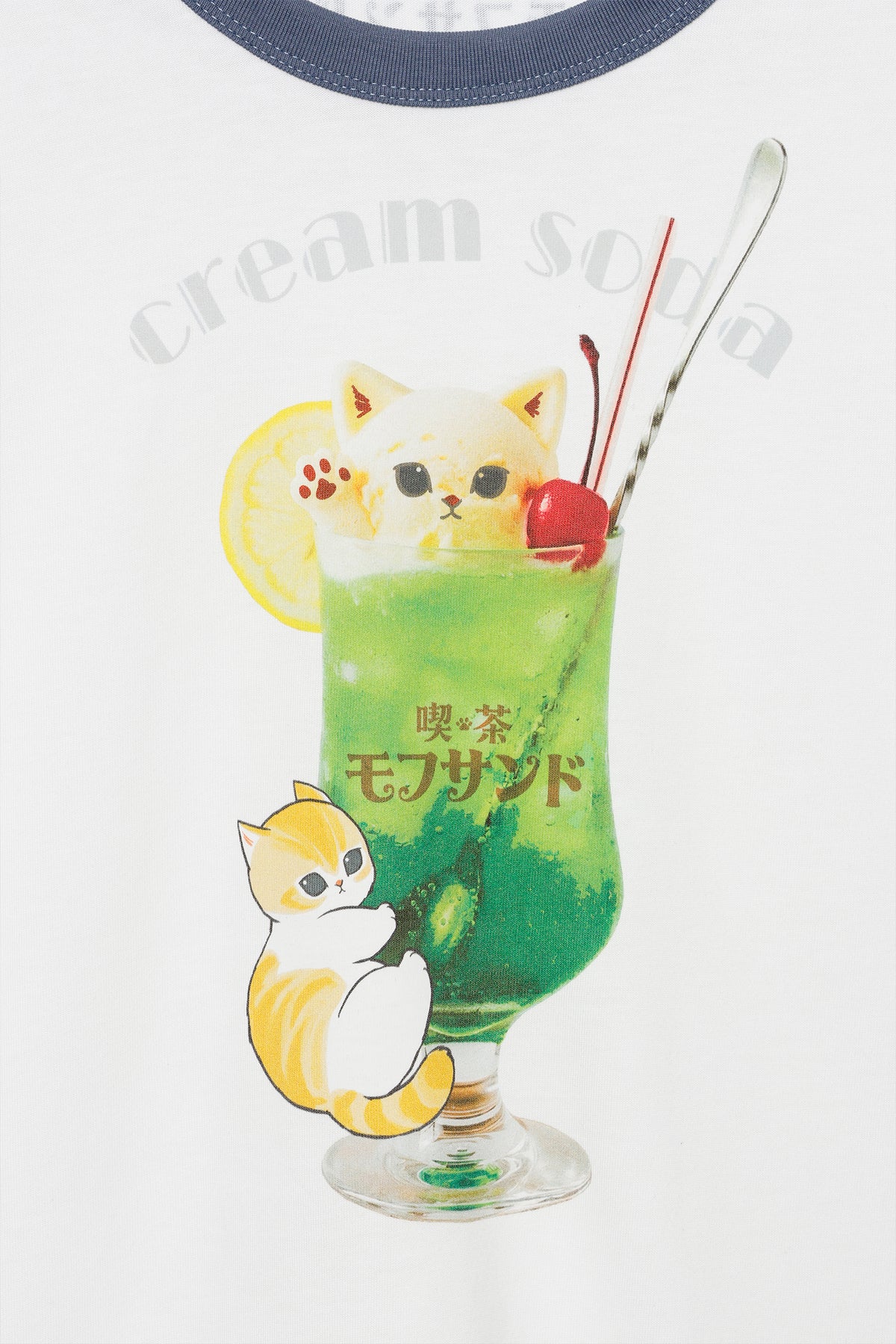 mofusand Tシャツ クリームソーダ ホワイト