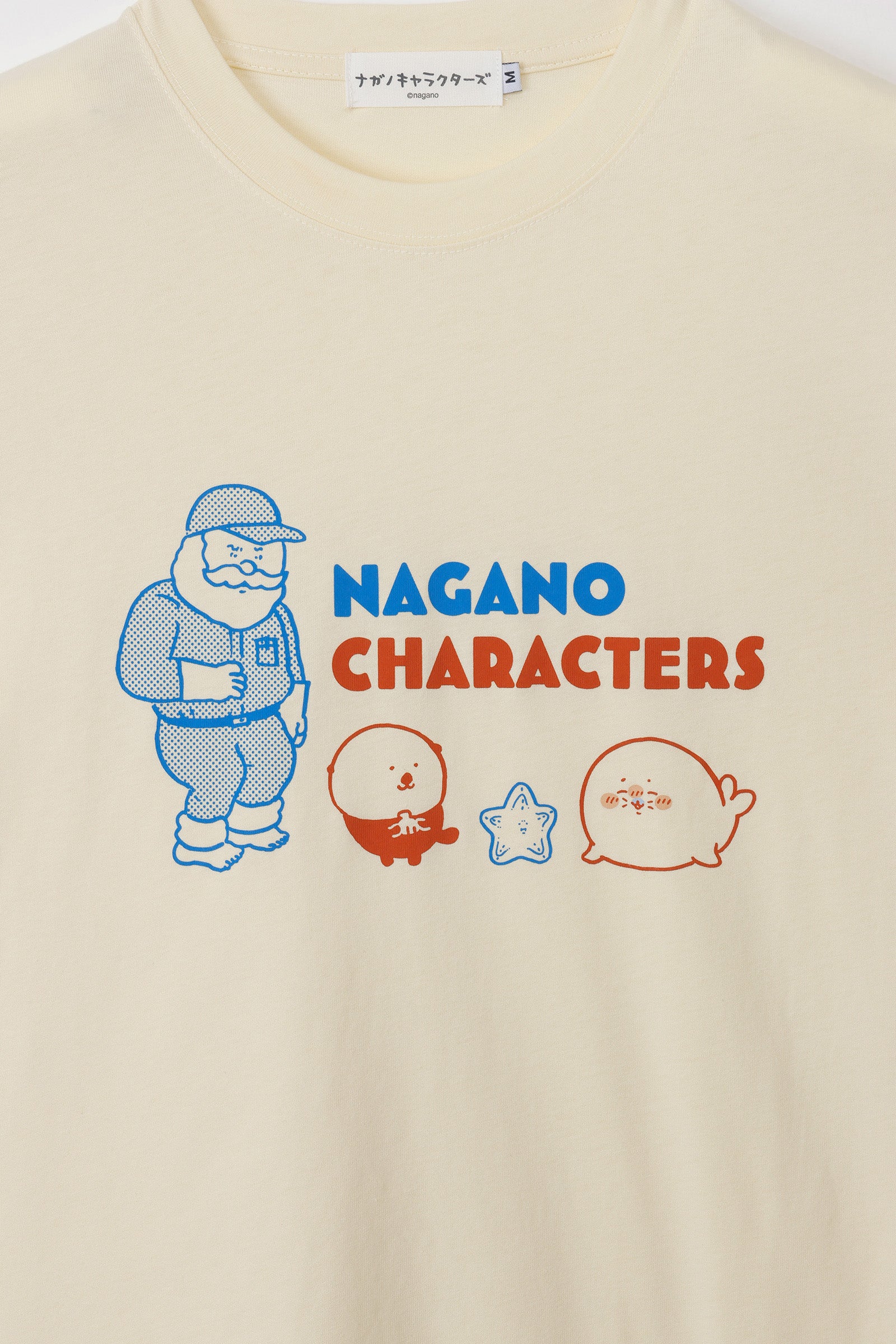 ナガノキャラクターズ Tシャツ アザラシたち クリーム