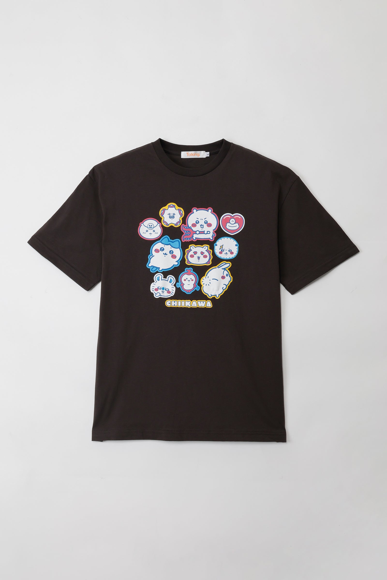 ちいかわ パックTシャツ おしりズリズリ/ステッカー ホワイト/スミ