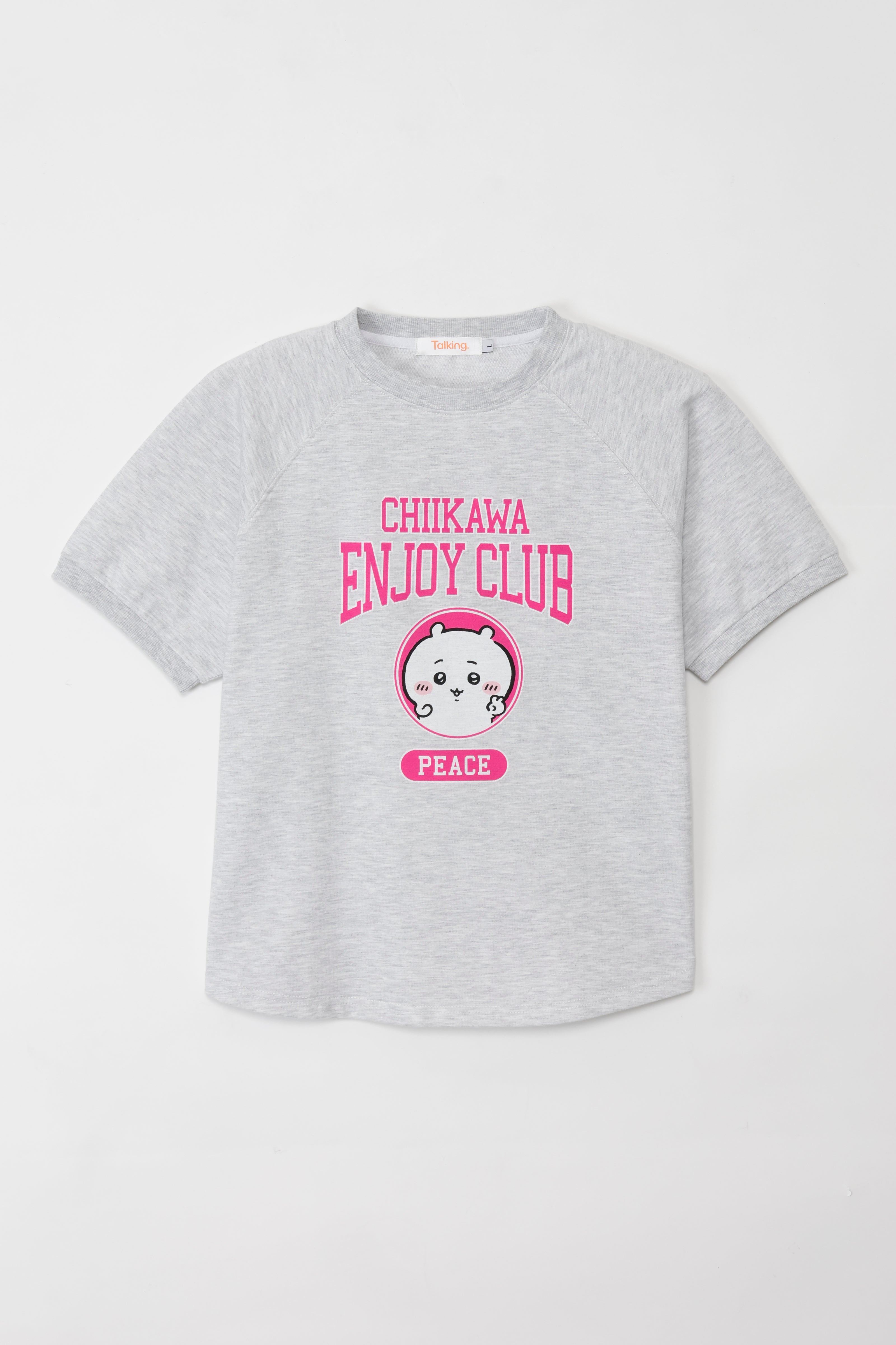 【2BUY10%OFF対象商品】ちいかわ Tシャツ ピース ちいかわ 杢グレー