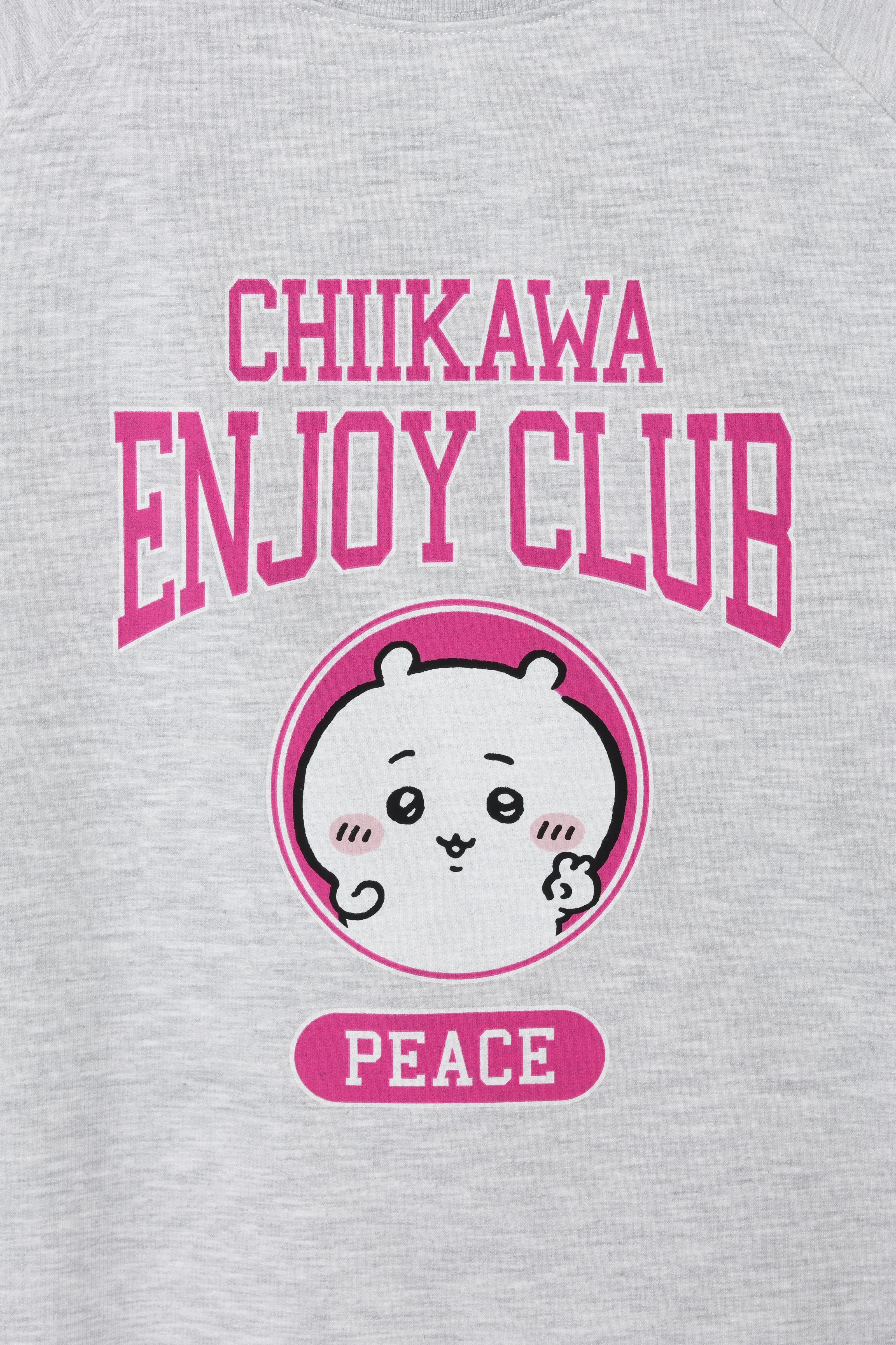 【2BUY10%OFF対象商品】ちいかわ Tシャツ ピース ちいかわ 杢グレー