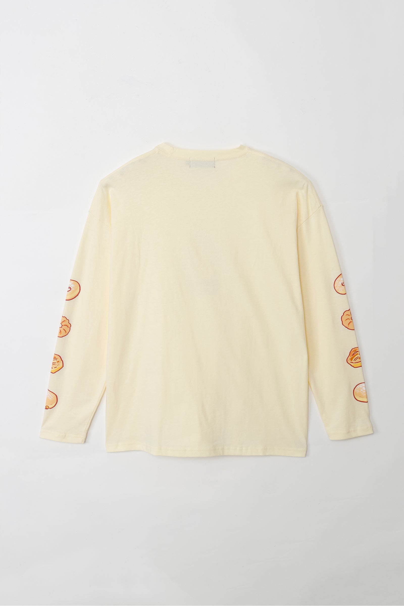 【2BUY10%OFF対象商品】ちいかわ 長袖Tシャツ ドーナッツ イエローベージュ