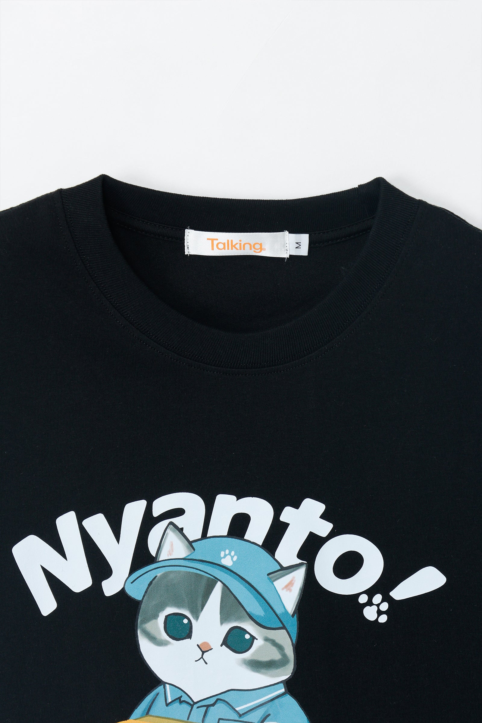 【2BUY10%OFF対象商品】mofusand Tシャツ ニャント!引越センター Nyanto! ブラック