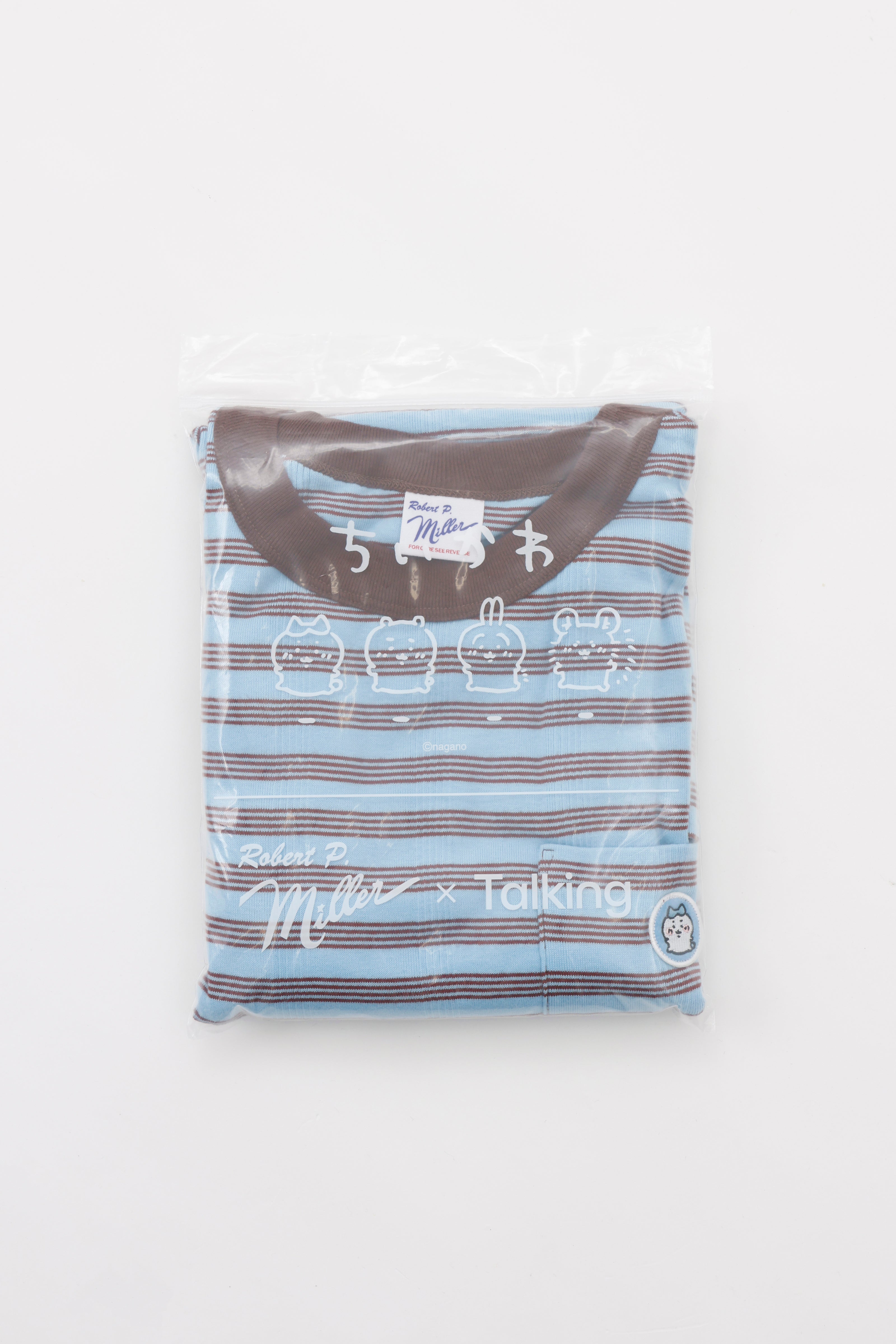【2BUY10%OFF対象商品】ちいかわ ビッグシルエットポケットTシャツ Robert P.Miller×Talking ハチワレ BLUEBERRY
