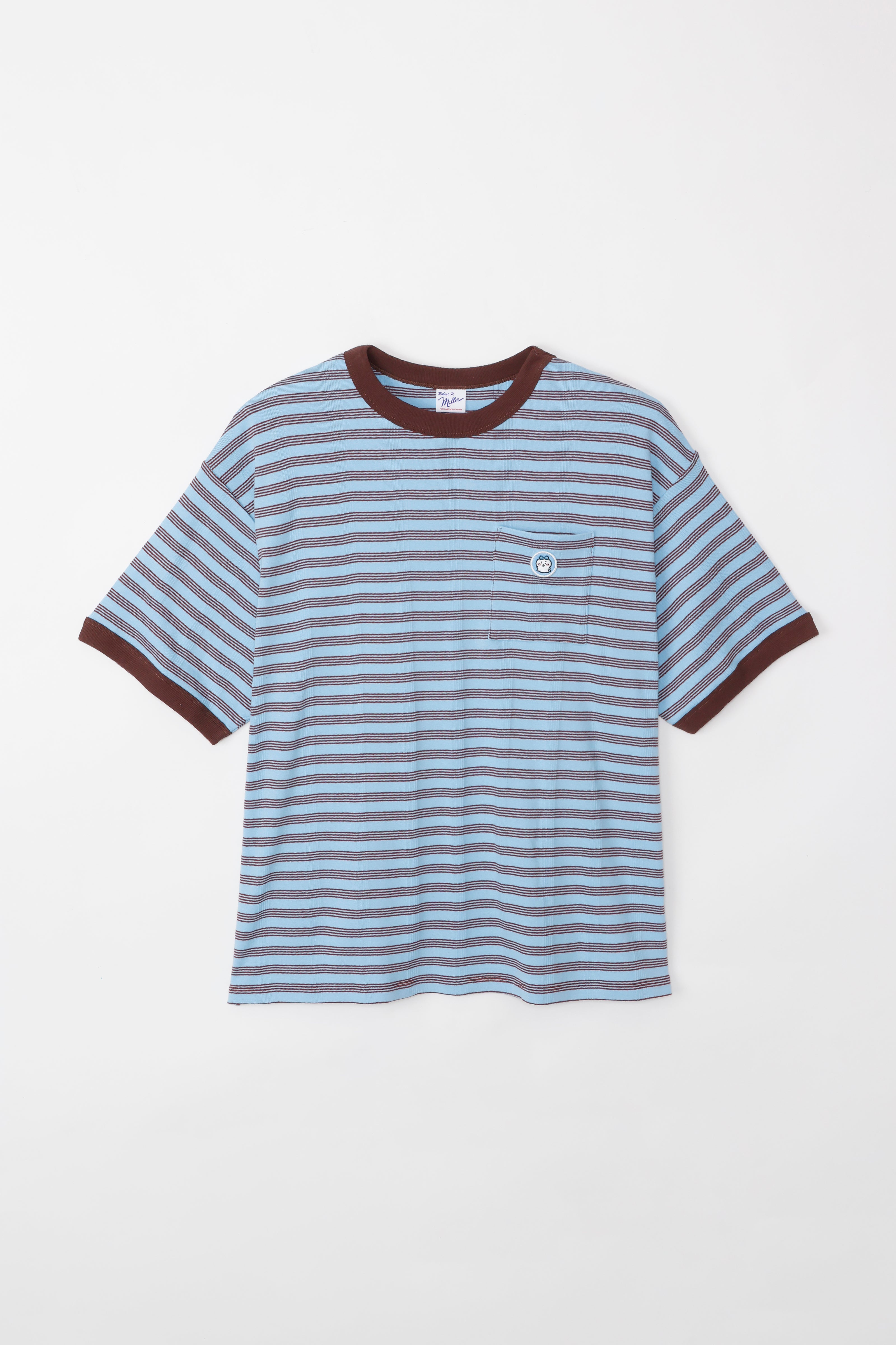 【2BUY10%OFF対象商品】ちいかわ ビッグシルエットポケットTシャツ Robert P.Miller×Talking ハチワレ BLUEBERRY