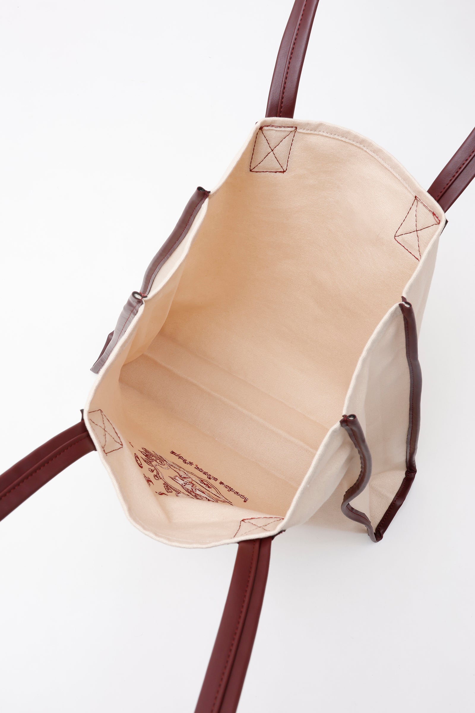 【2BUY10%OFF対象商品】mofusand トートバッグ カレッジ風いちごにゃん ローズブラウン