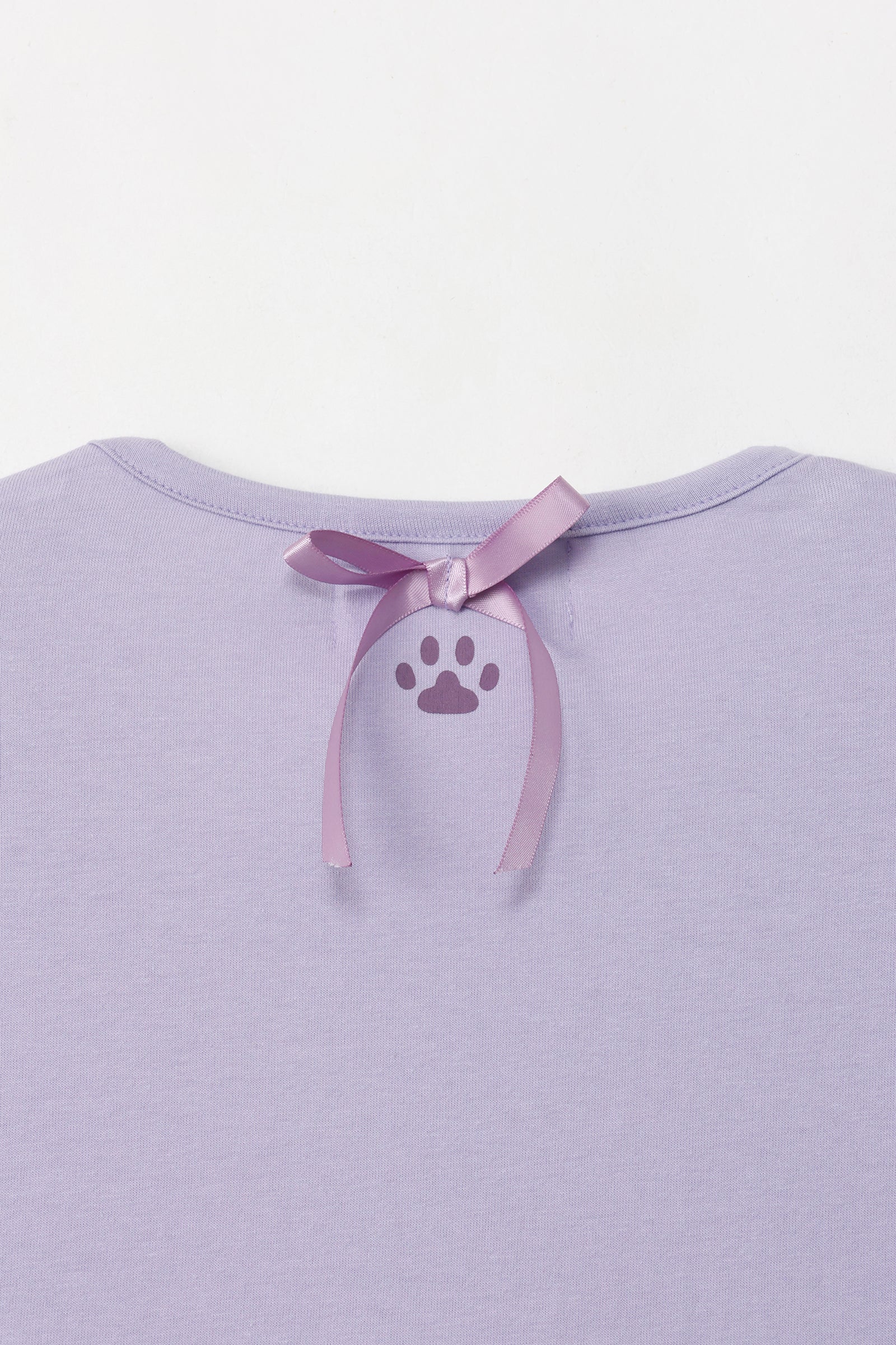 【2BUY10%OFF対象商品】mofusand バレエコア Tシャツ ラベりぼにゃん パープル