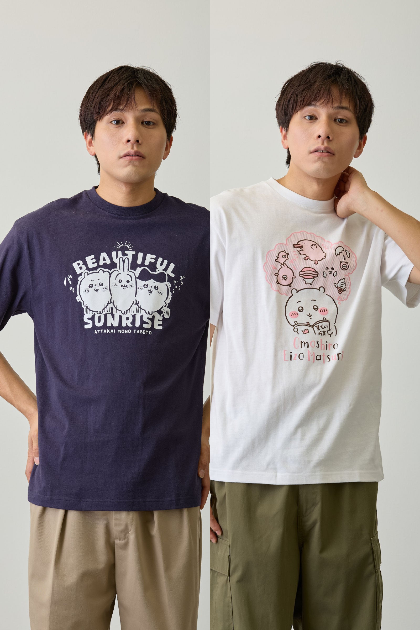 ちいかわ パックTシャツ パックA WH/NY