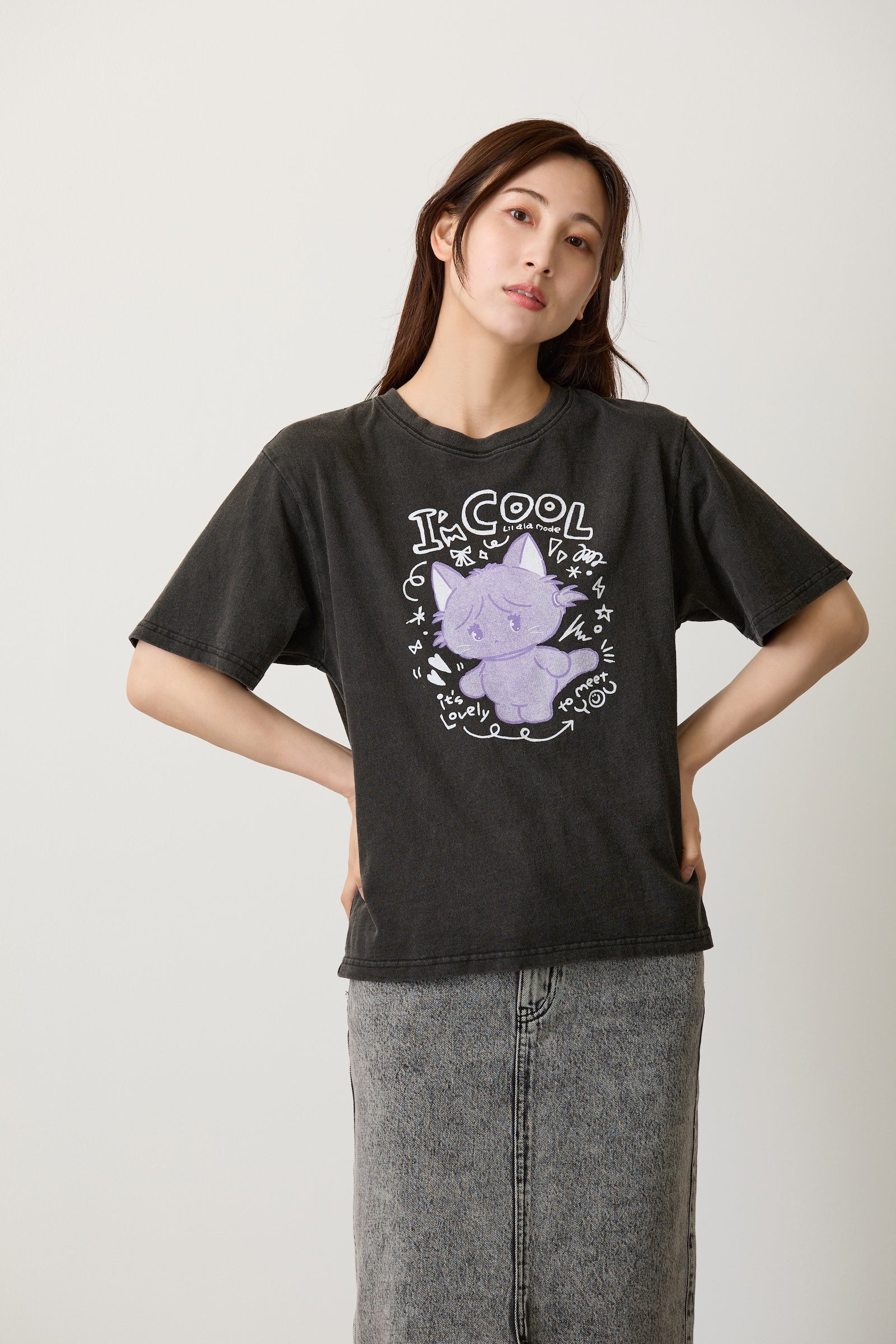 Lil ala mode Tシャツ I'm COOL ブラック