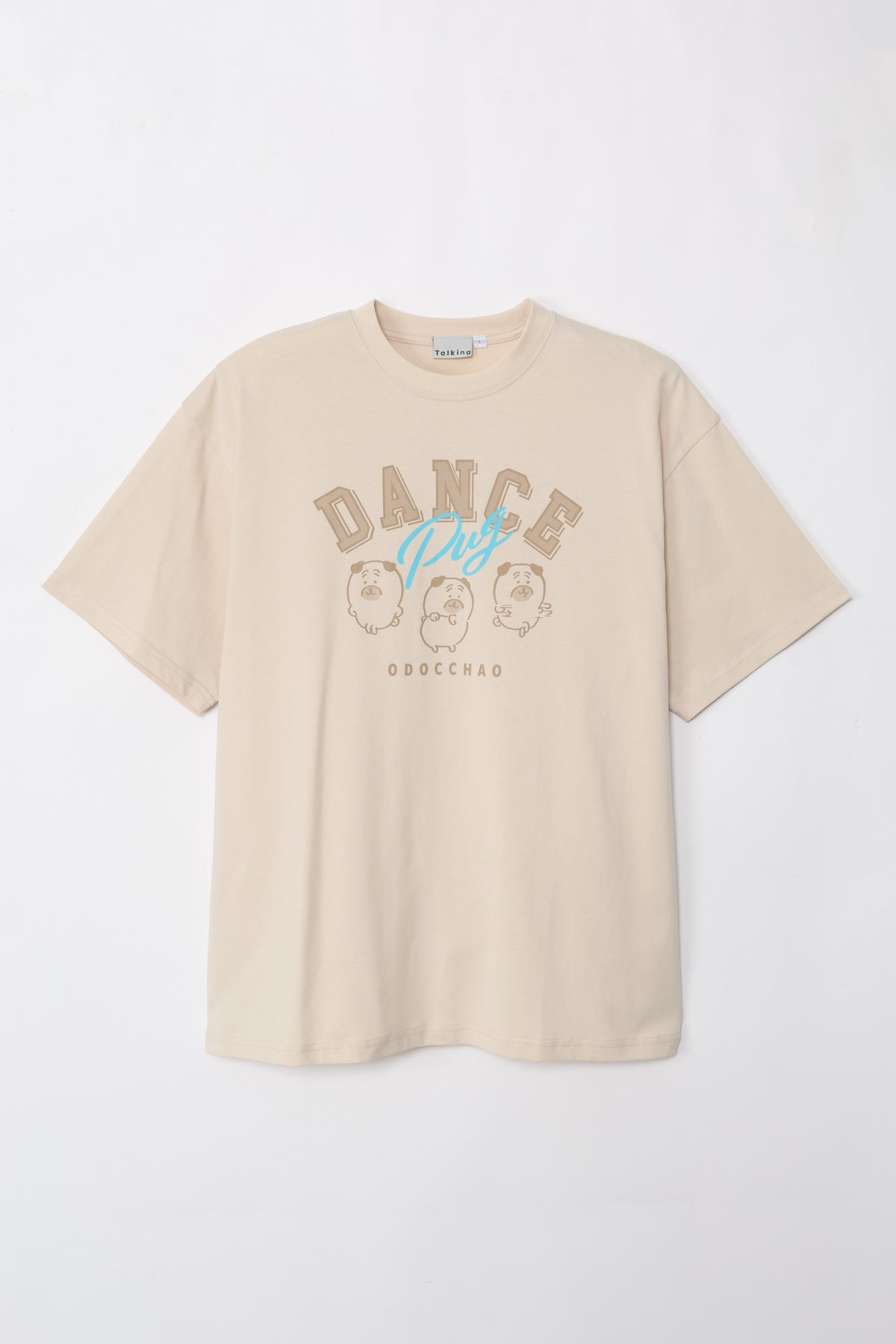 ナガノキャラクターズ Tシャツ DANCE(パグ) オフホワイト