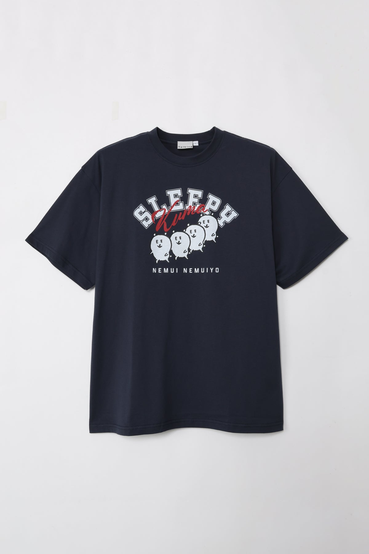 ナガノキャラクターズ Tシャツ SLEEPY(くま) ネイビー