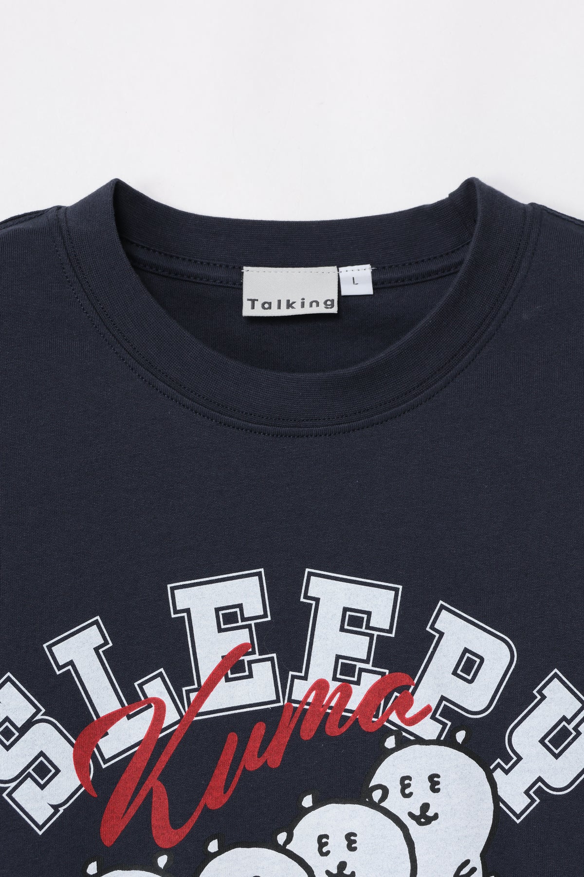 ナガノキャラクターズ Tシャツ SLEEPY(くま) ネイビー