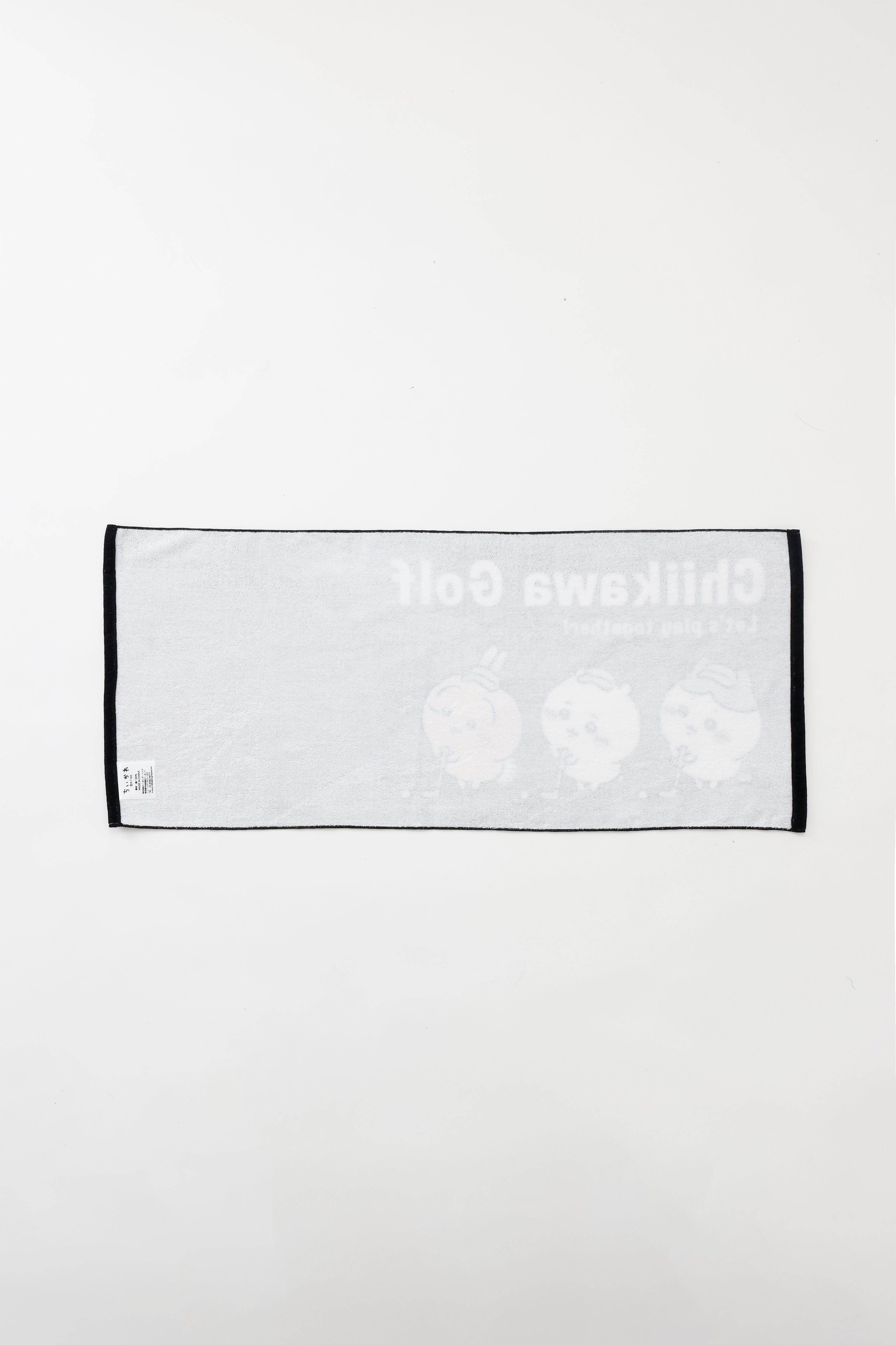 ちいかわGOLF フェイスタオル みんな ブラック