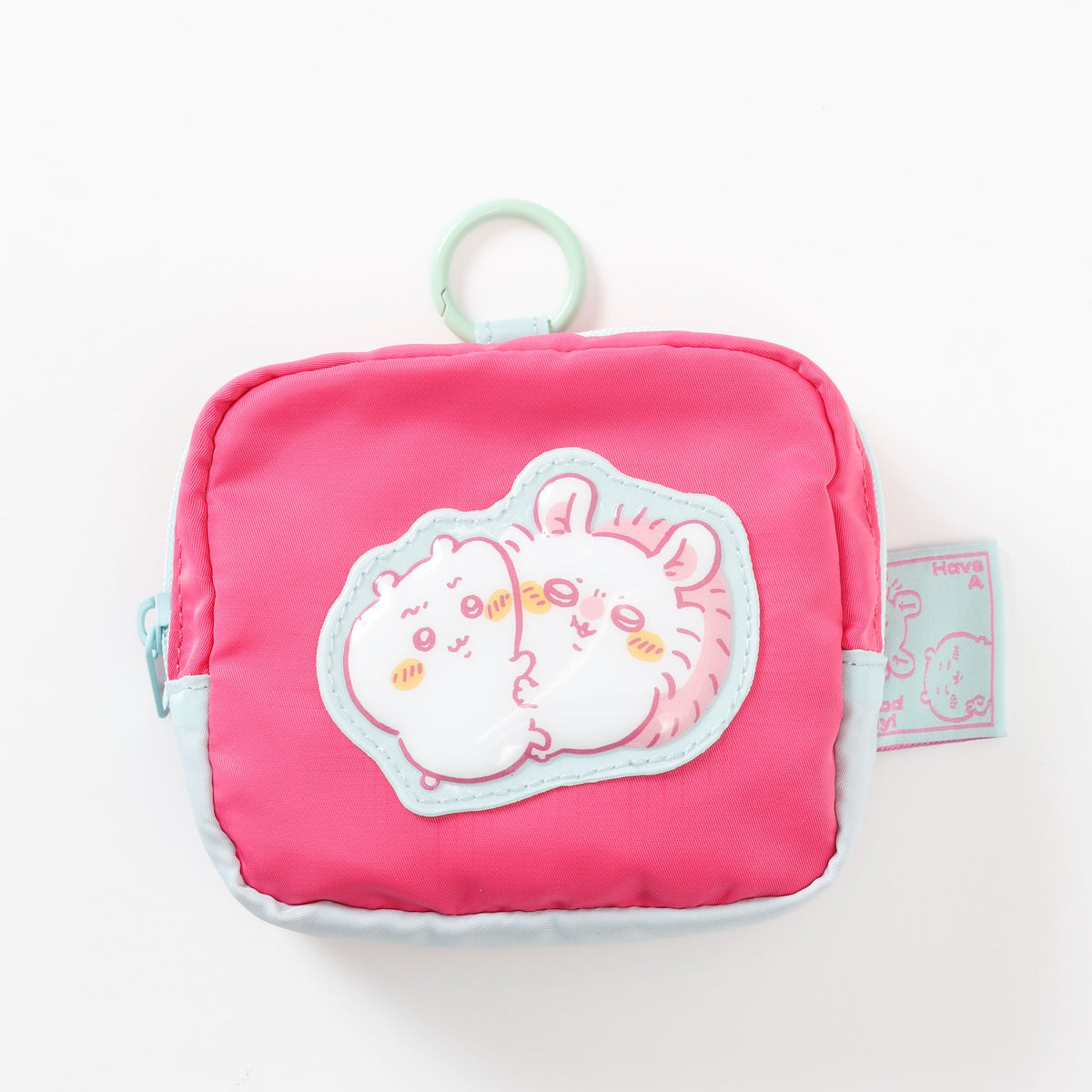 ちいかわ ぷっくりアップリケポーチ ちいかわ＆モモンガ ピンク ONE
