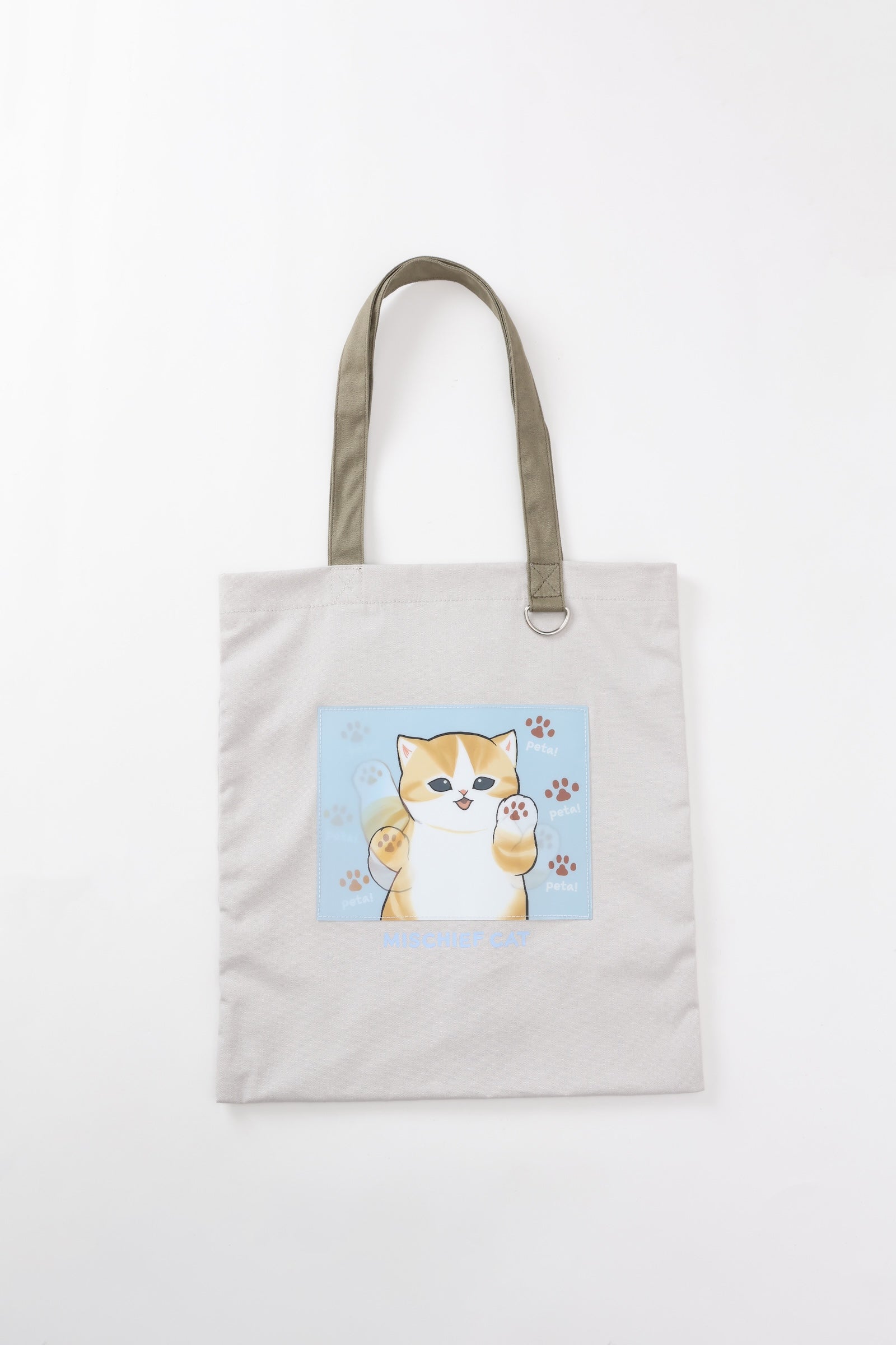 mofusand レンチキュラートートバッグ MISCHIEF CAT ナチュラル ONE