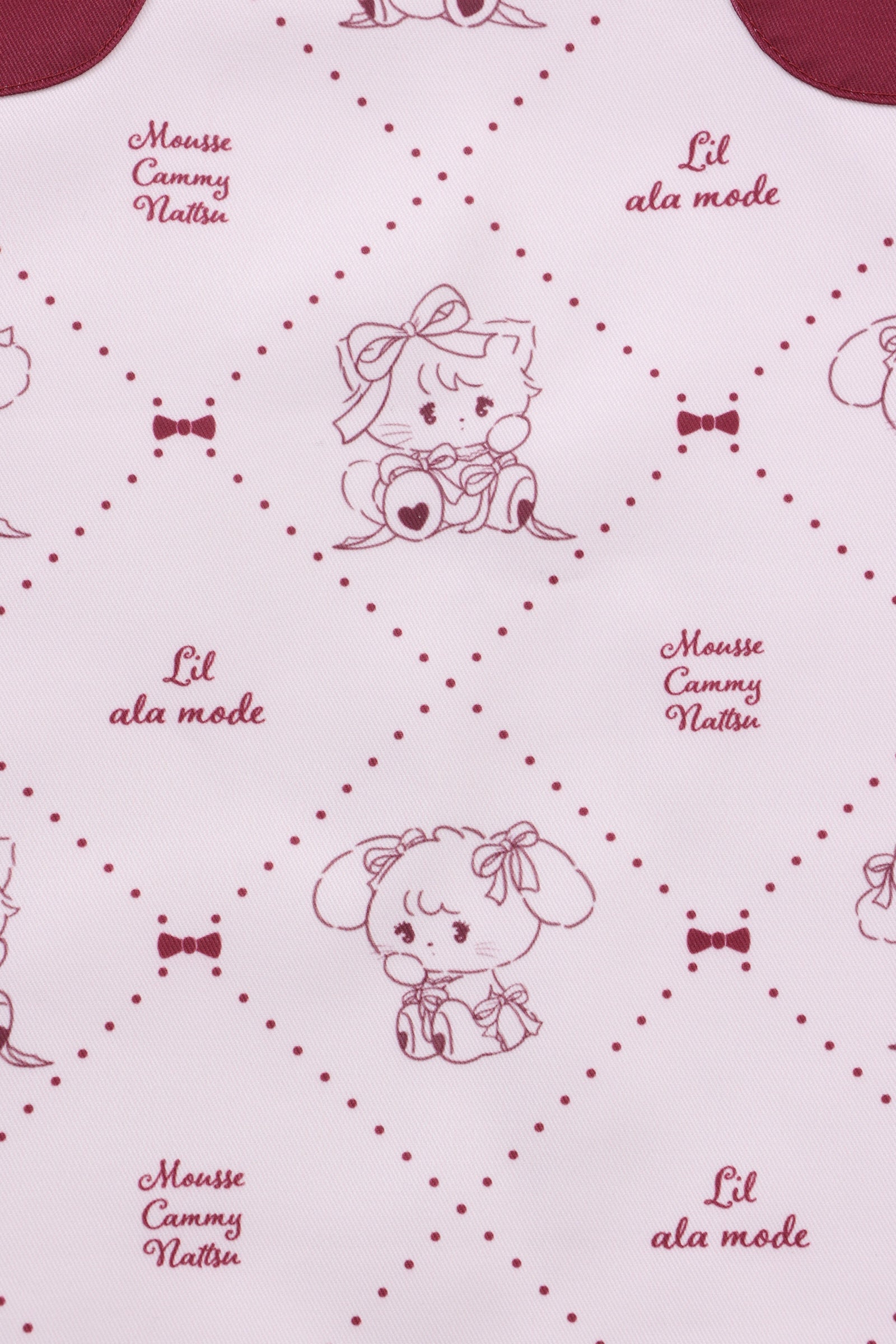 Lil ala mode エプロン Red Ribbon レッド FREE