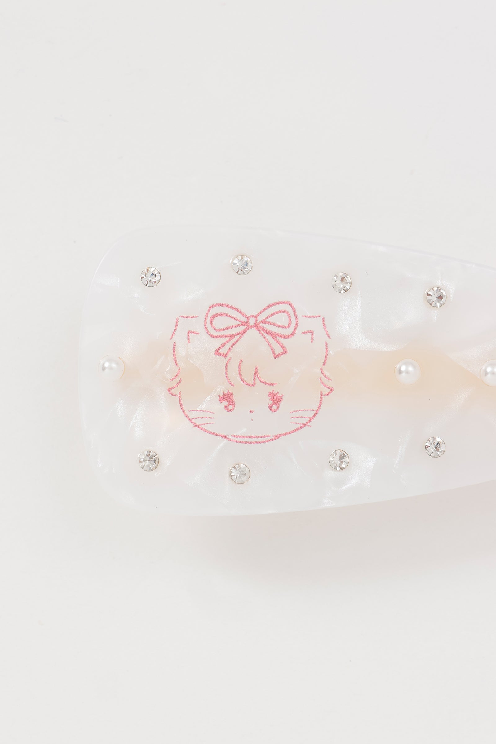 Lil ala mode ヘアクリップ ムース ホワイト