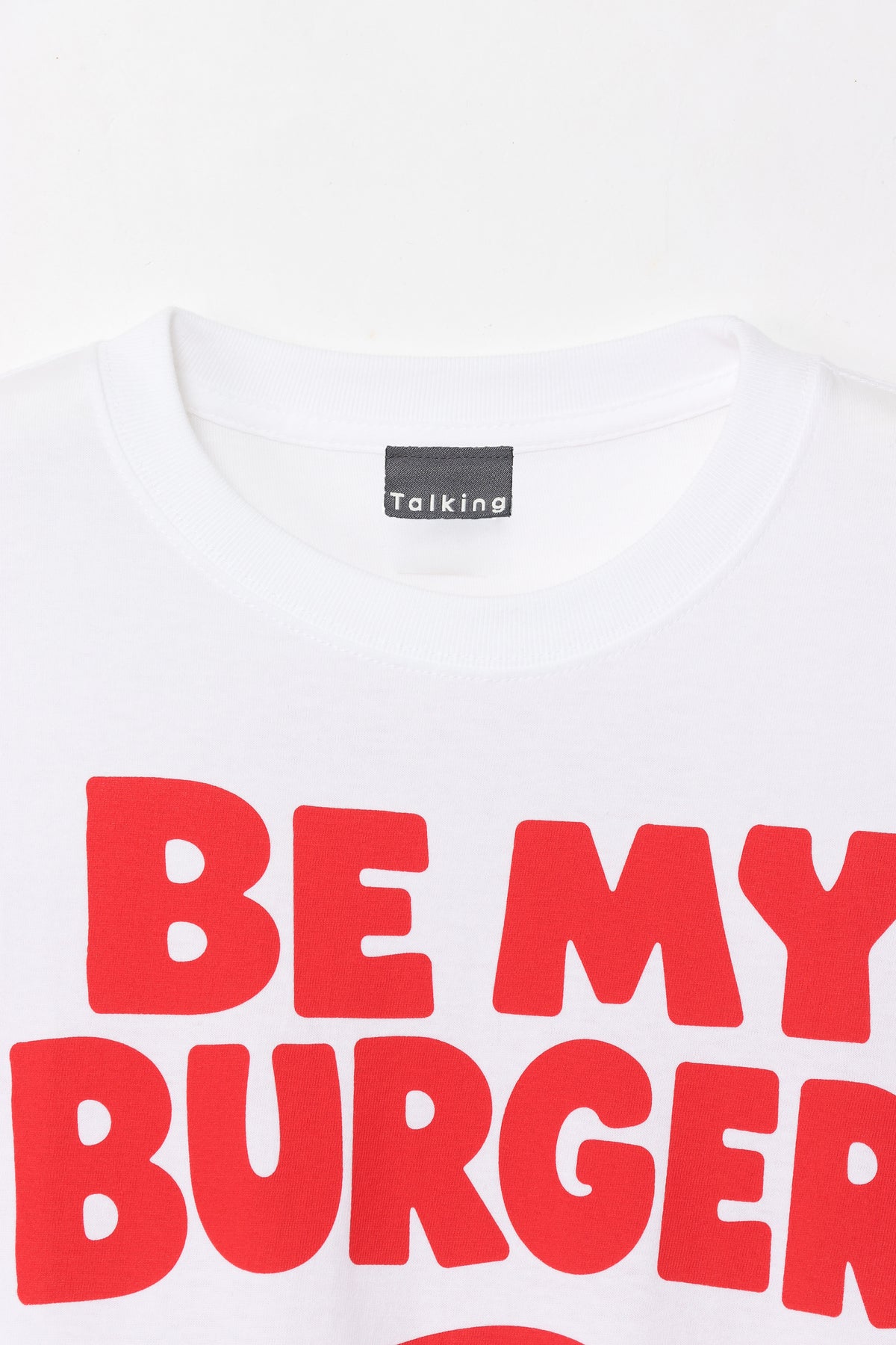 DOMDOM Tシャツ BE MY BURGER ホワイト(赤)