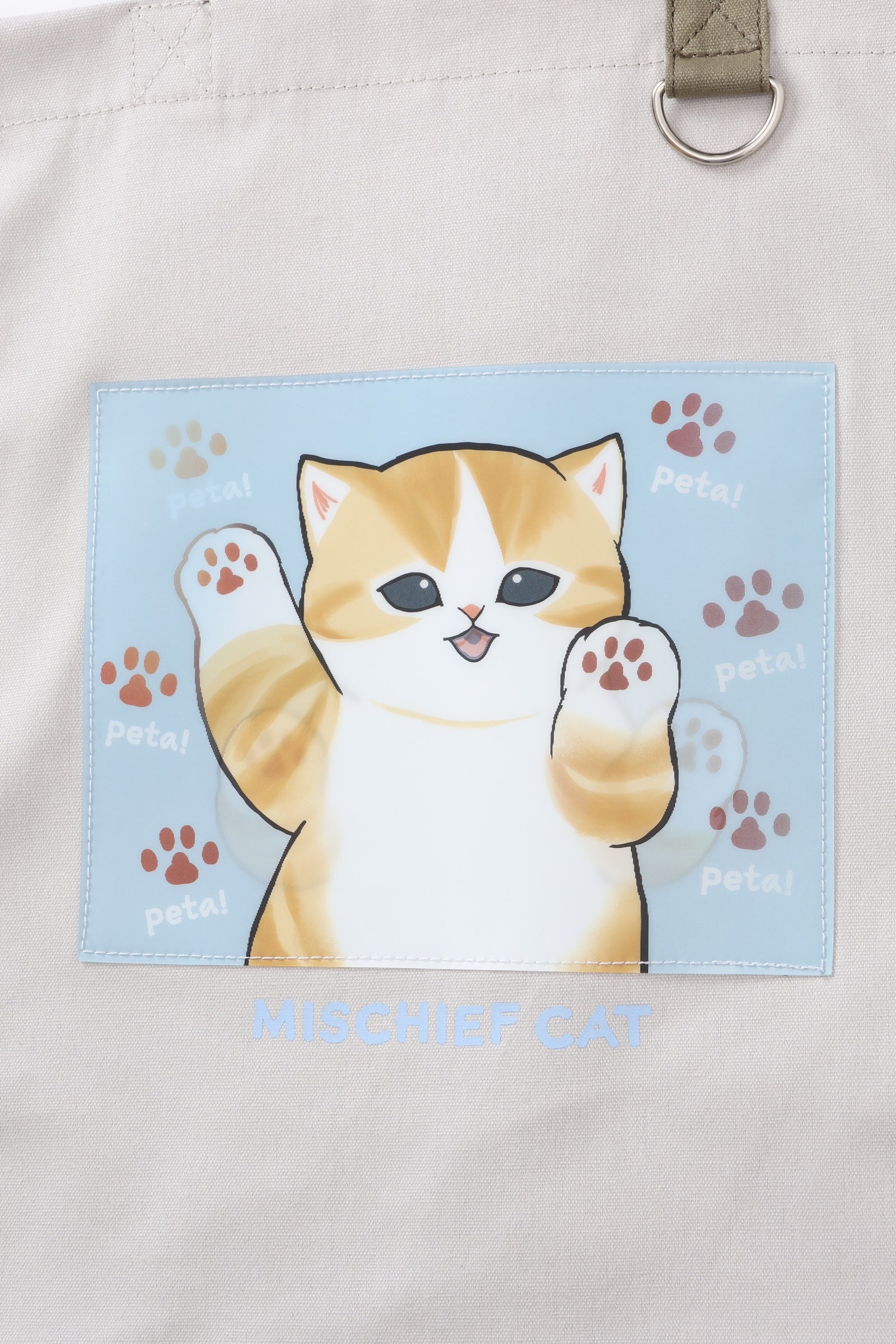 mofusand レンチキュラートートバッグ MISCHIEF CAT ナチュラル ONE