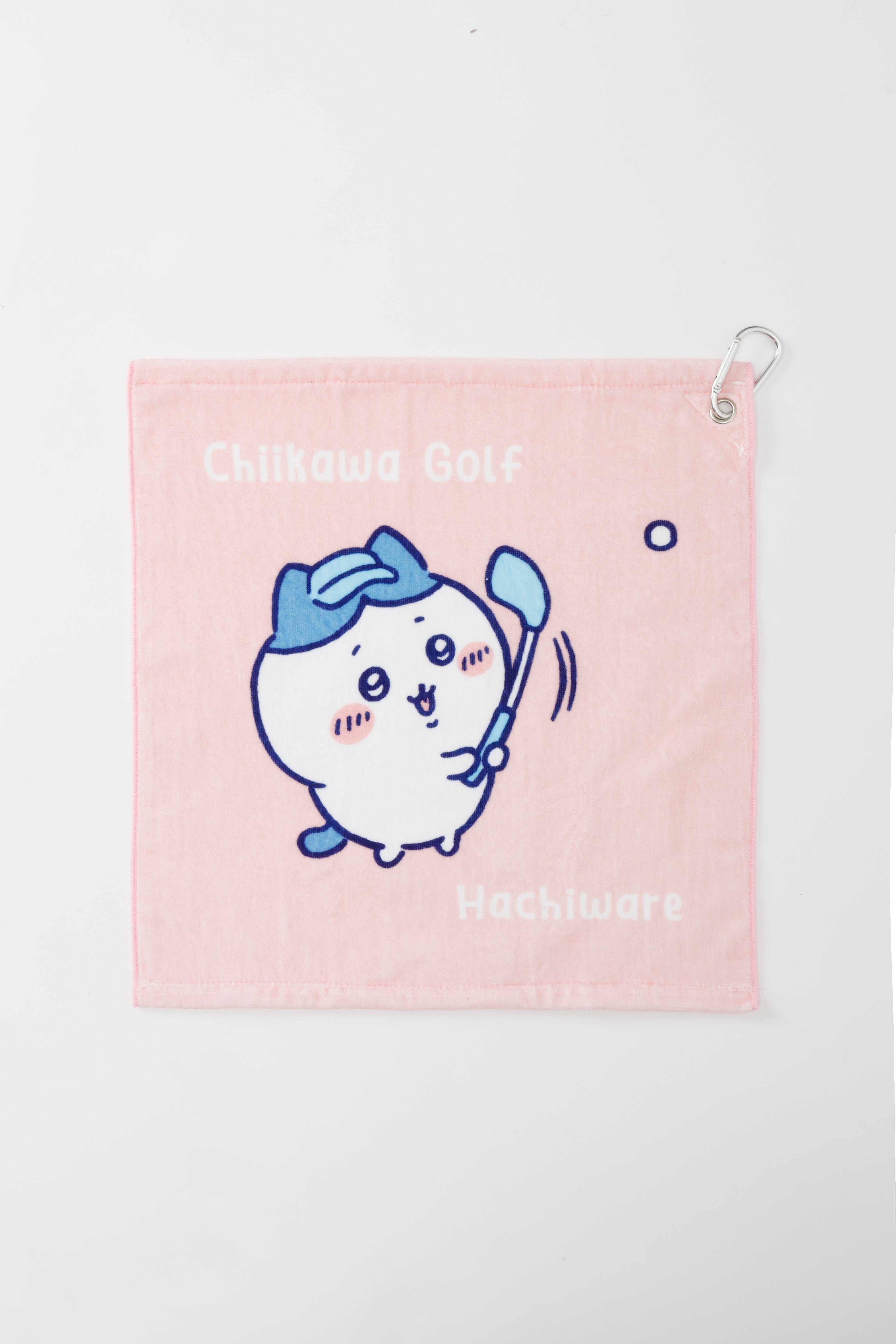 ちいかわGOLFロッカーバックピンク フェイスタオル　ハンドタオル　カジノマーカ ちいかわGOLF ハンドタオル ハチワレ ピンク