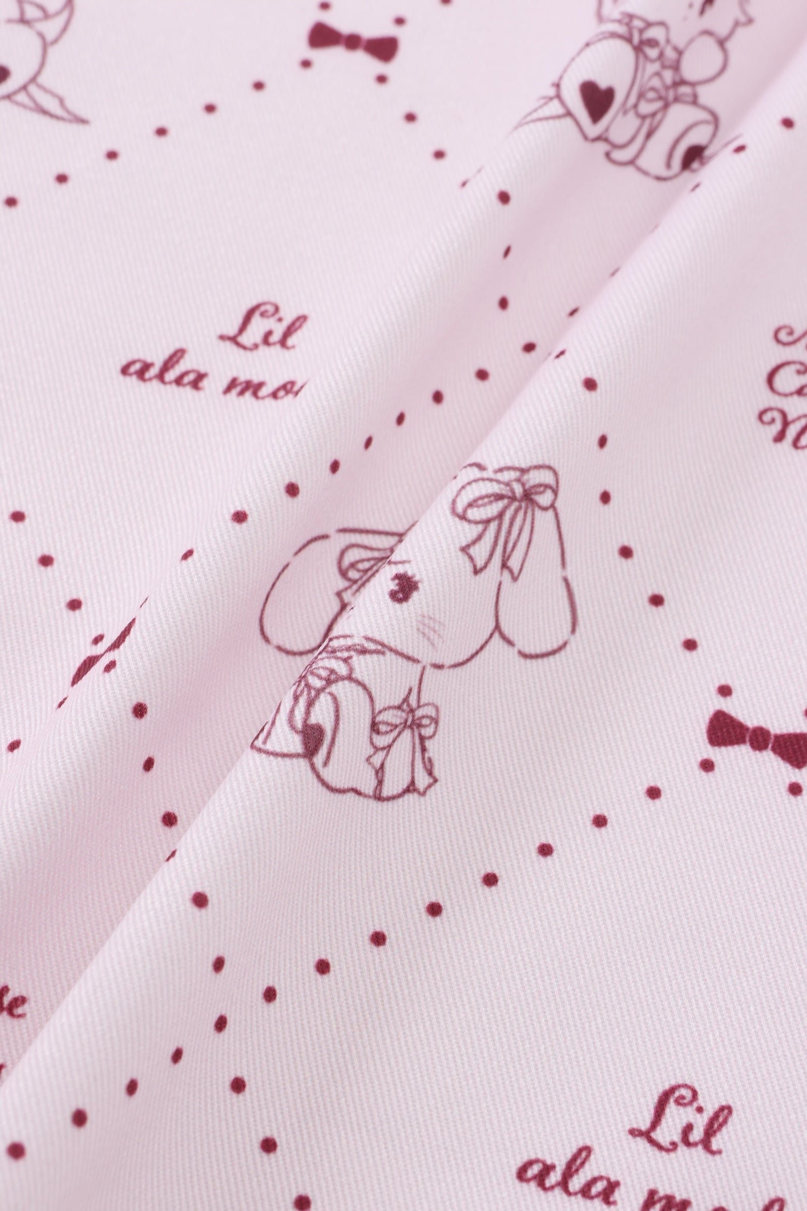 Lil ala mode エプロン Red Ribbon レッド FREE
