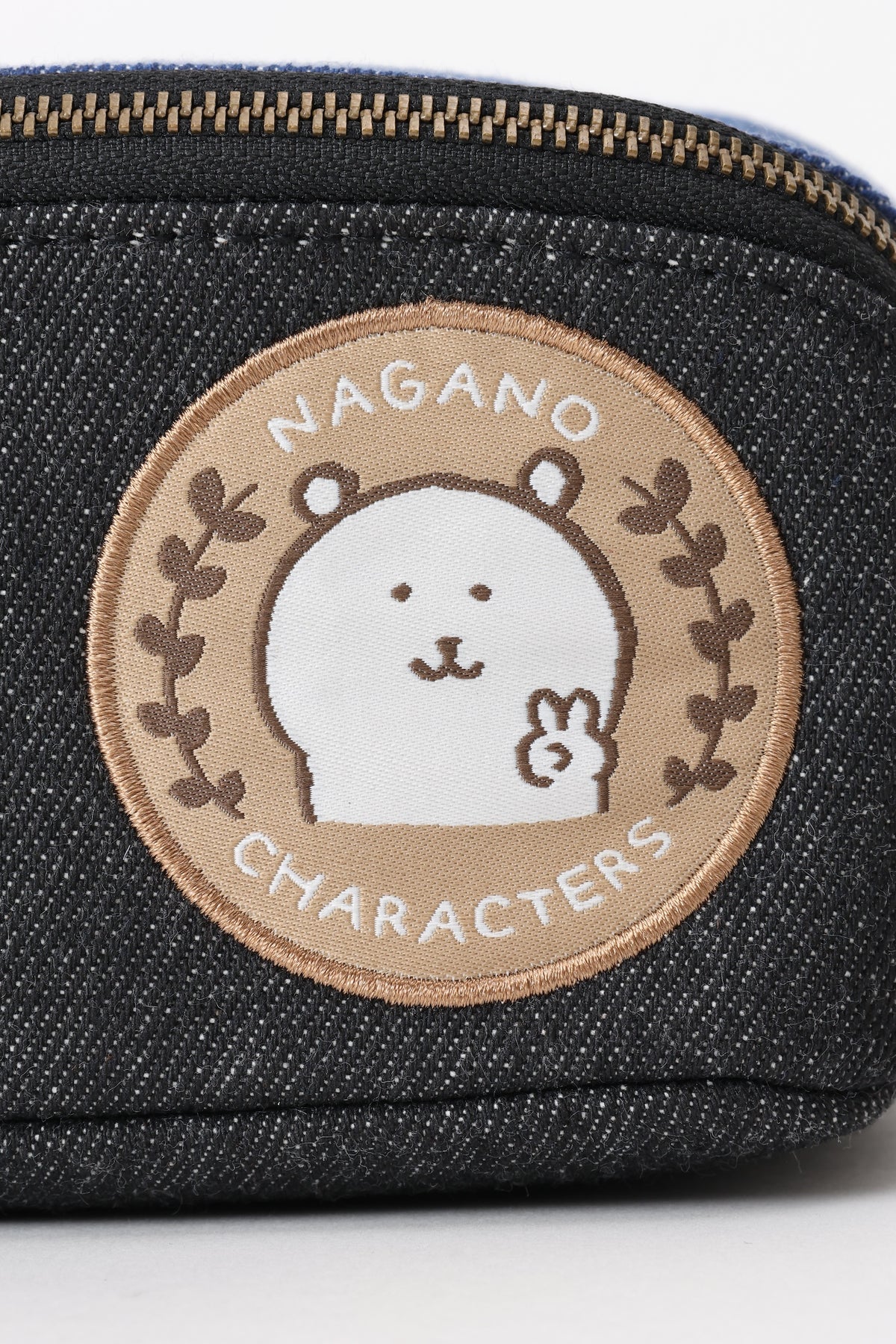 ナガノキャラクターズ デニムポーチ ピース ブラック ONE