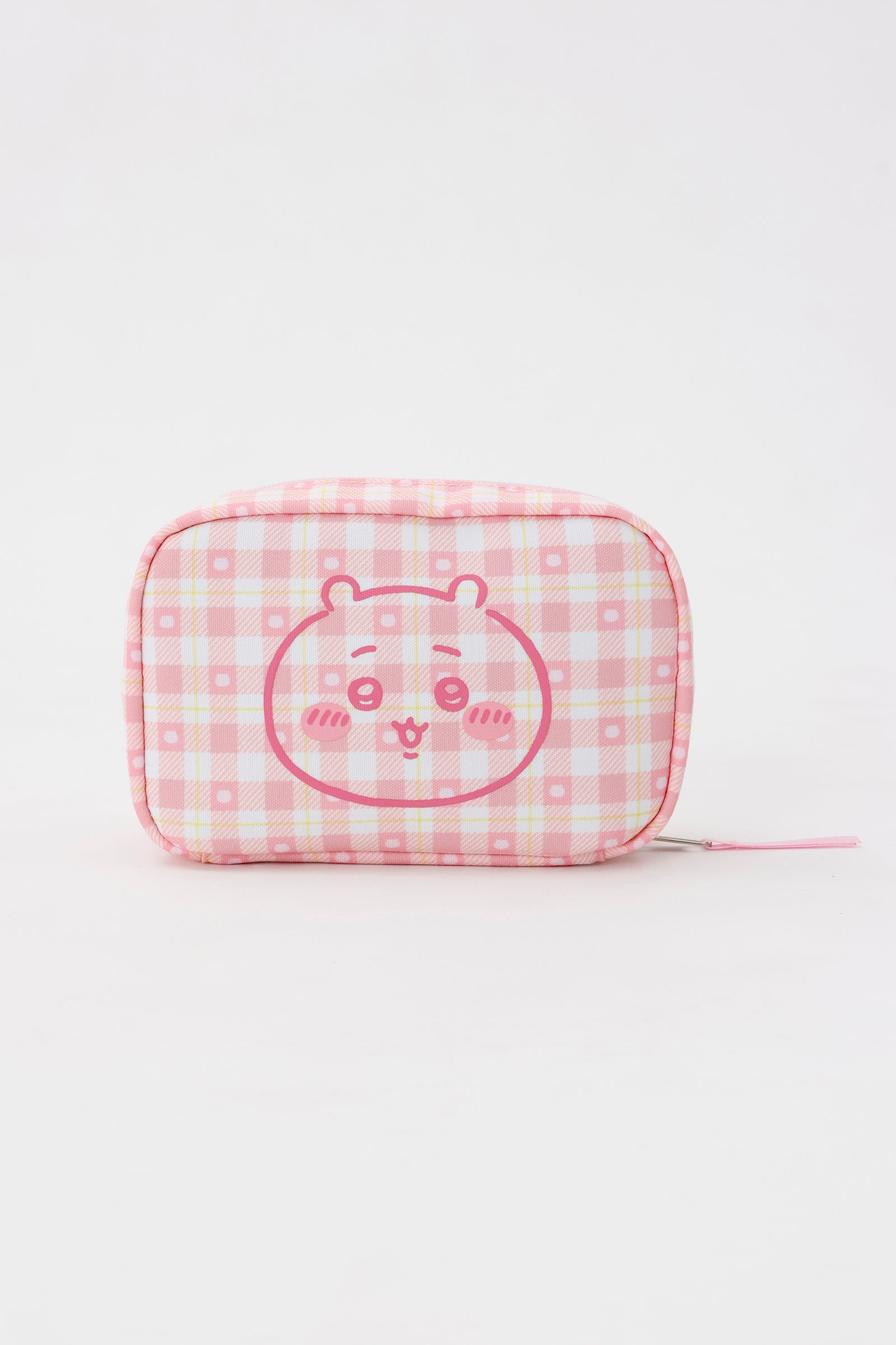 ちいかわ チェックシリーズ ポーチ ちいかわ ピンク