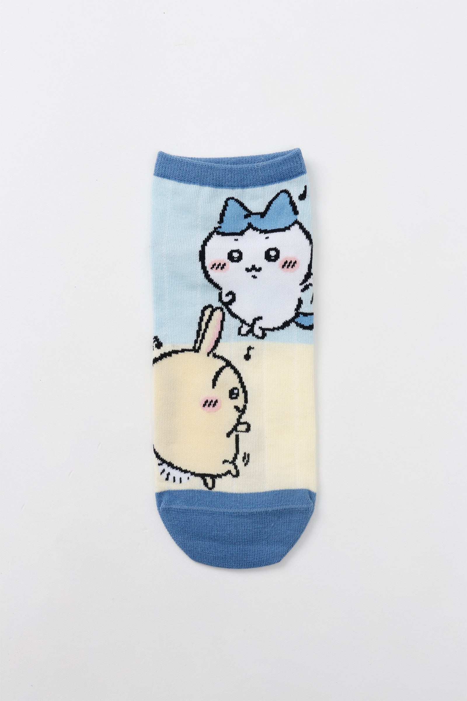 ちいかわ クルーソックス ハチワレとうさぎ サックス